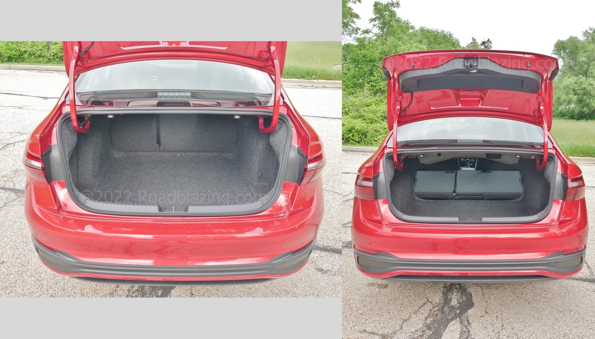 2022 Volkswagen Jetta 1.5T SE: 14.1 capacious trunk capacity expandable via 60/40% split folding Row 2 seatbacks