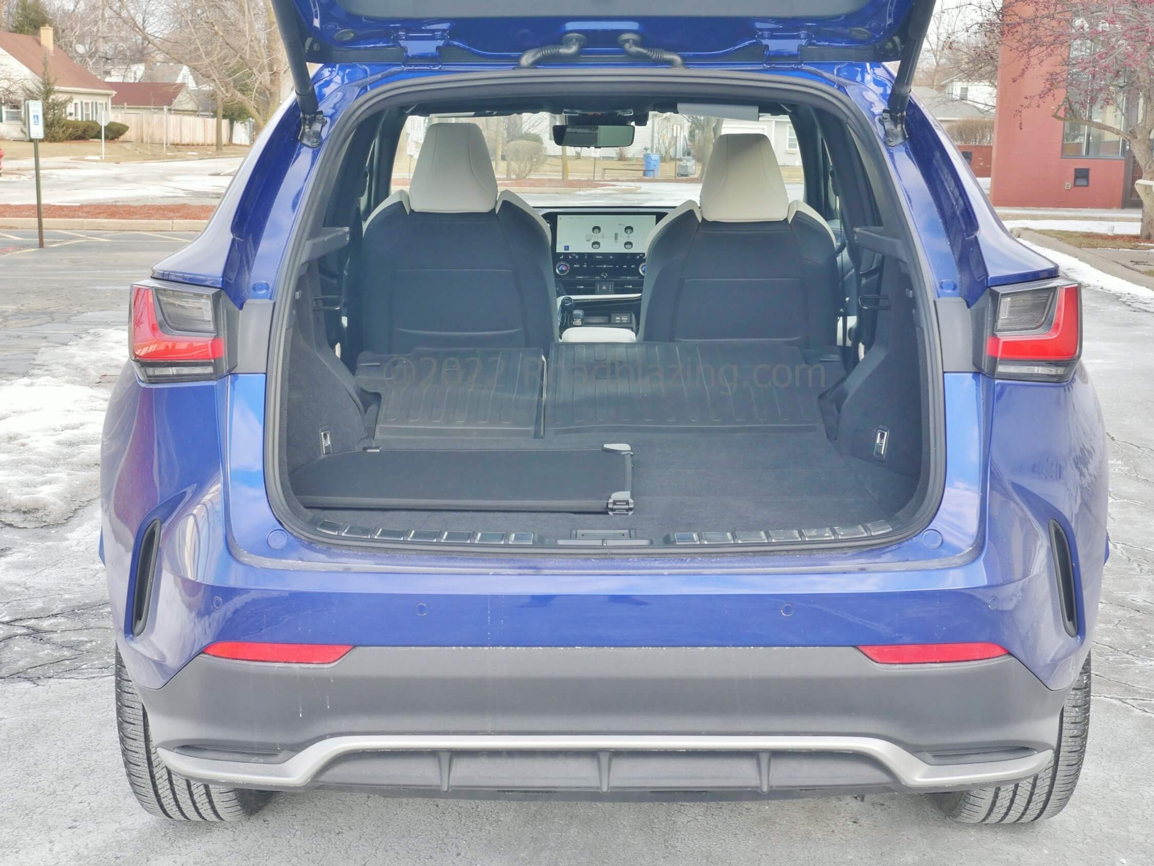 2022 Lexus NX 450h+ F-Sport AWD: 60/40% split folding 2nd Row seatbacks expand cargo capacity from 23 to 47 cubic feet