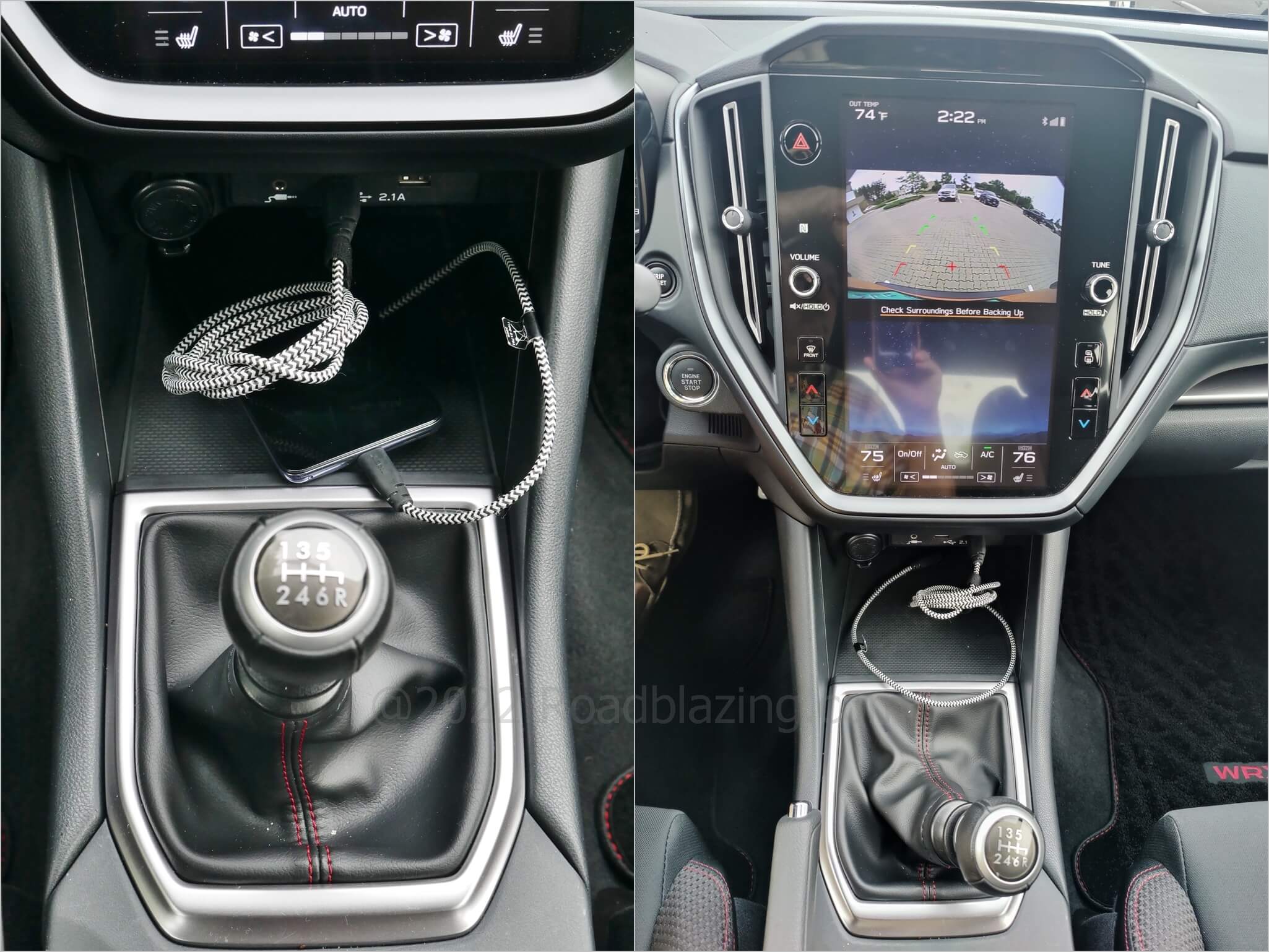 2022 Subaru WRX Premium: 6-speed manual features slicker gate action.