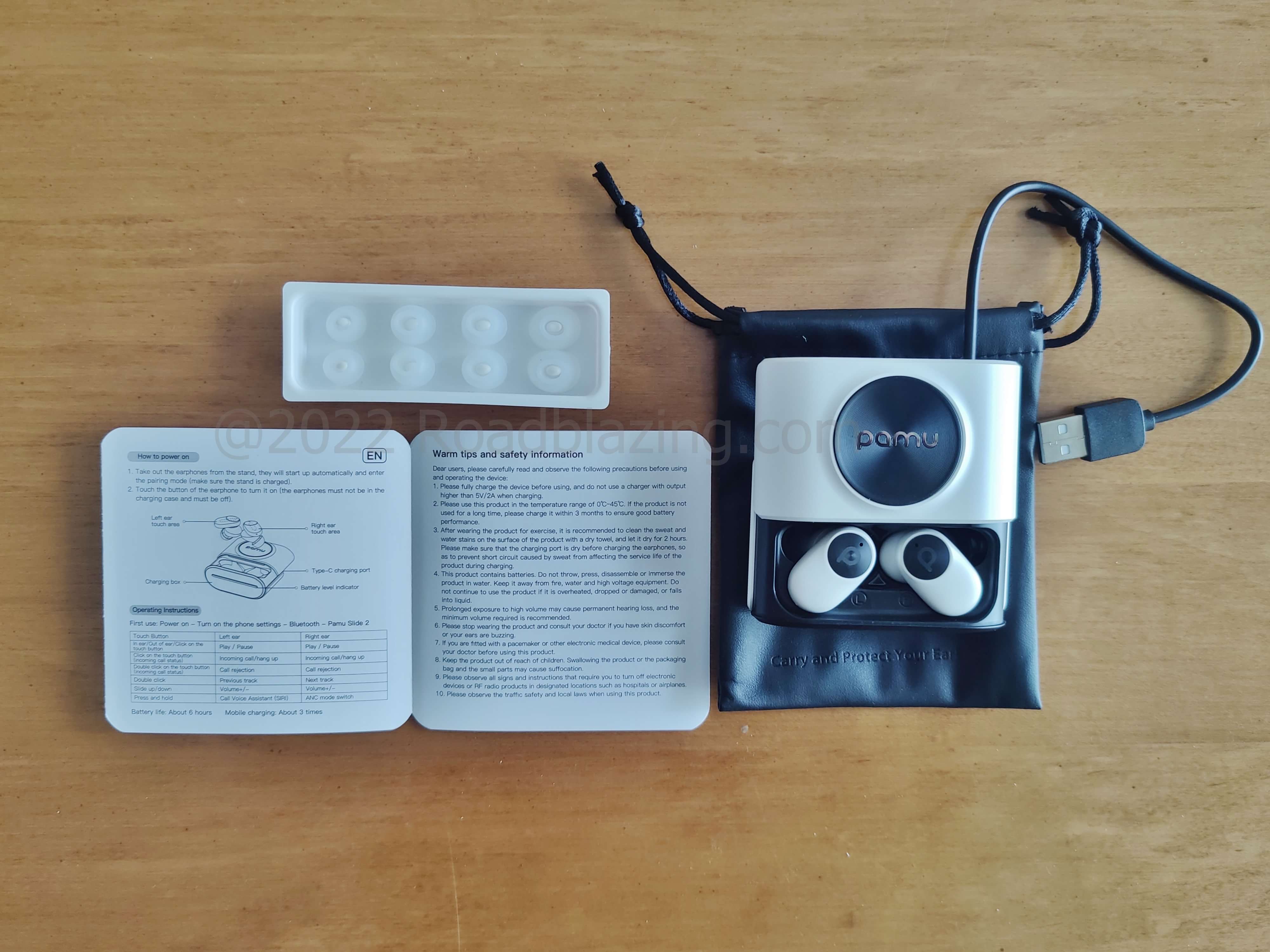 PaMu Slide 2 wireless active noise cancelling audio earbuds