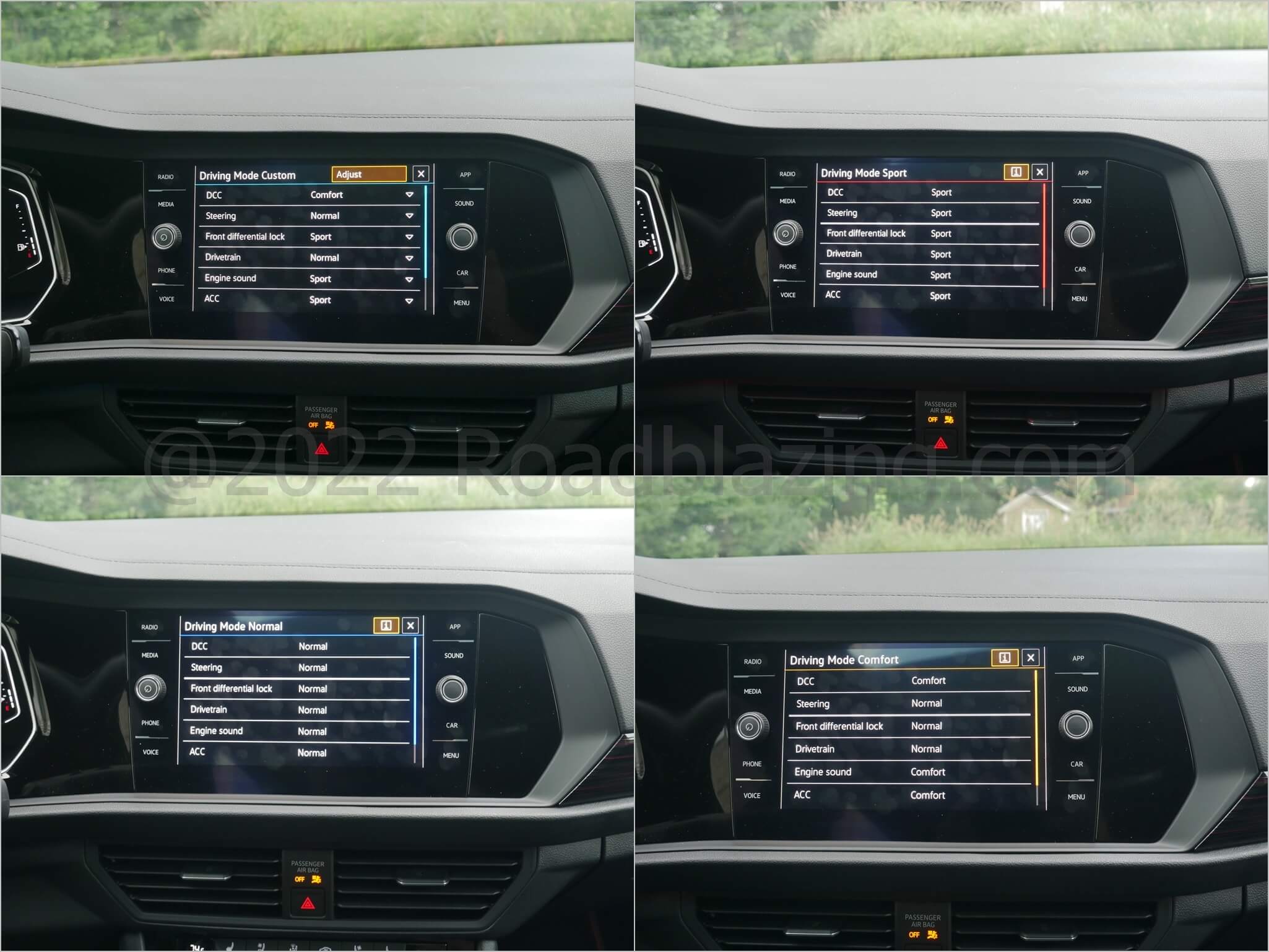 2022 Volkswagen Jetta GLI Autobahn: drive modes including customization