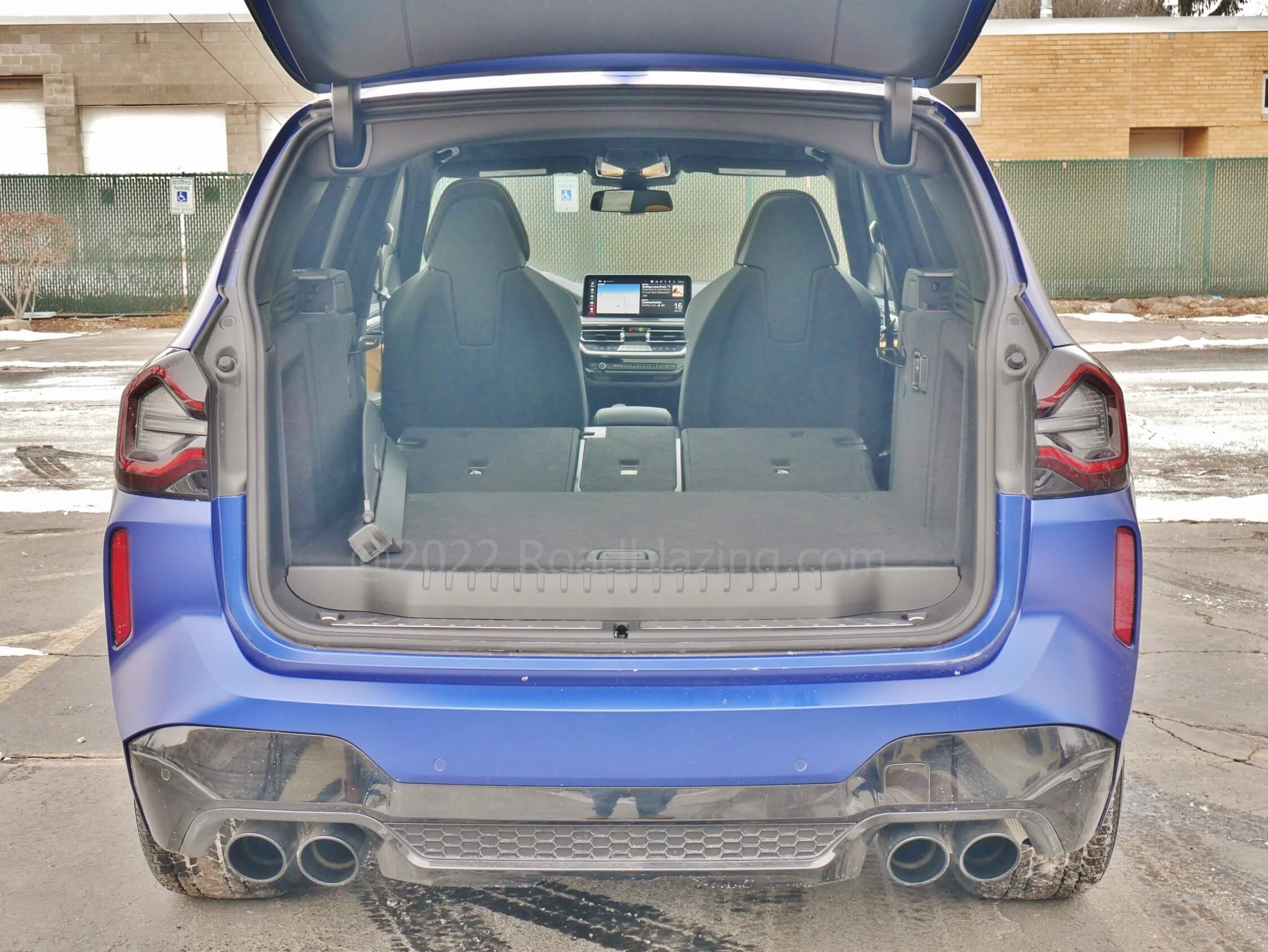 2022 BMW X3 M Competition xDrive: 30 cubic feet expands to 60 cubic feet of cargo capacity