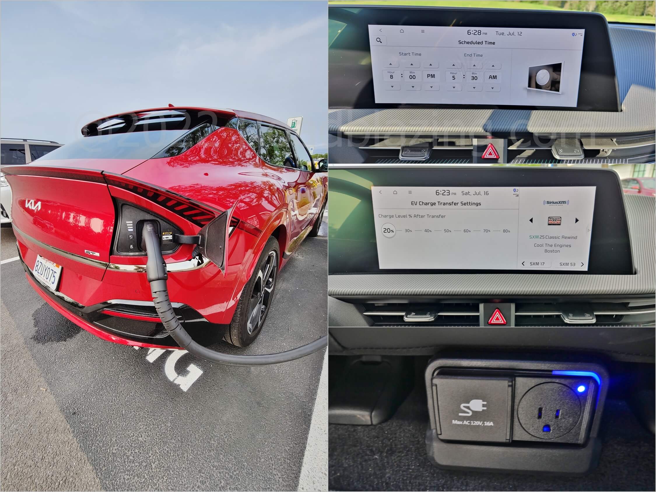 2022 Kia EV6 GT-Line AWD: 400 - 800 V CCSAO charging w/ 1900 W V2L 110V outbound charging