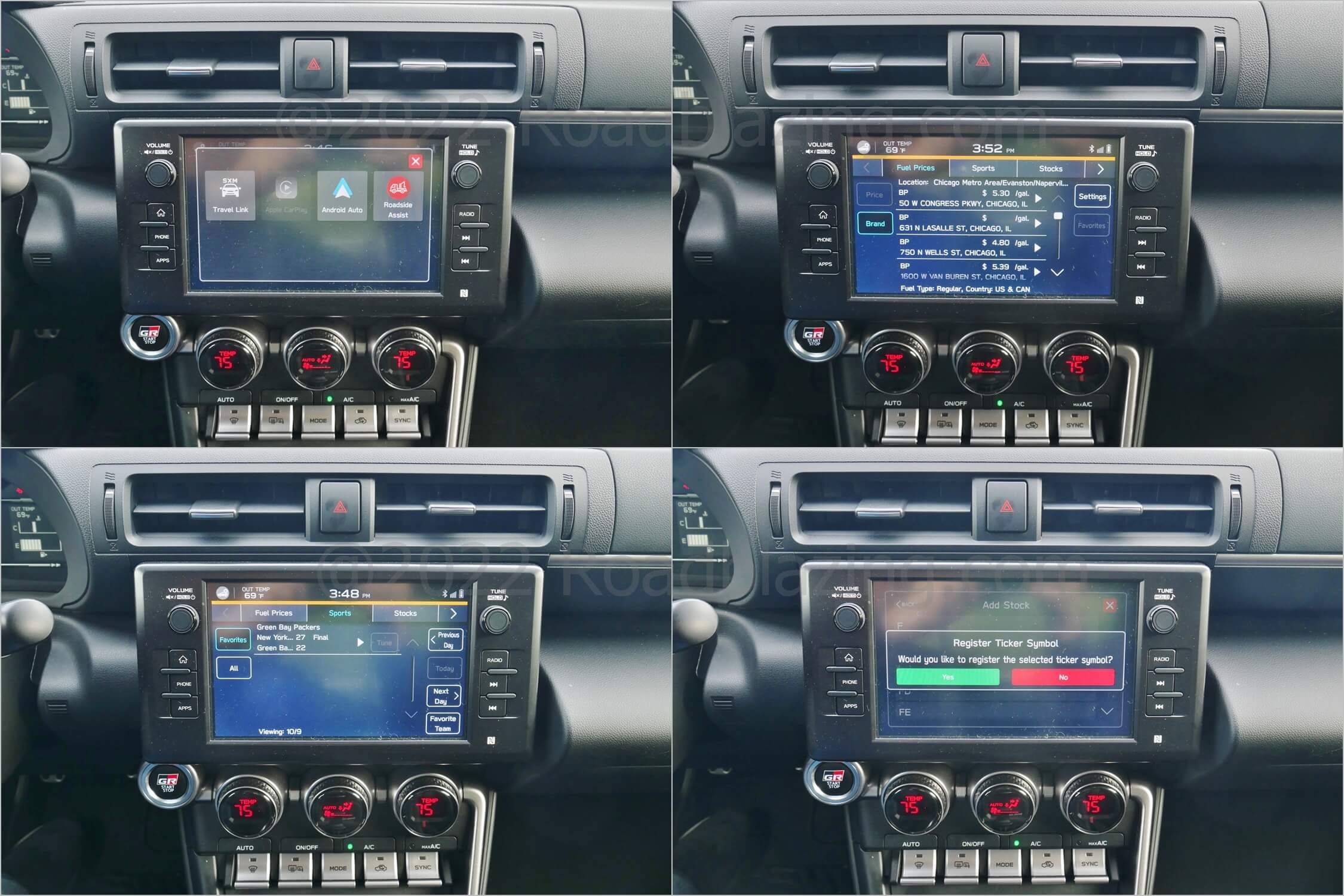 2022 Toyota GR 86: 1yrs. worth of TravelLink is fitted to an 8.0" touch LCD embedded media display running Subaru Starlink menus and apps