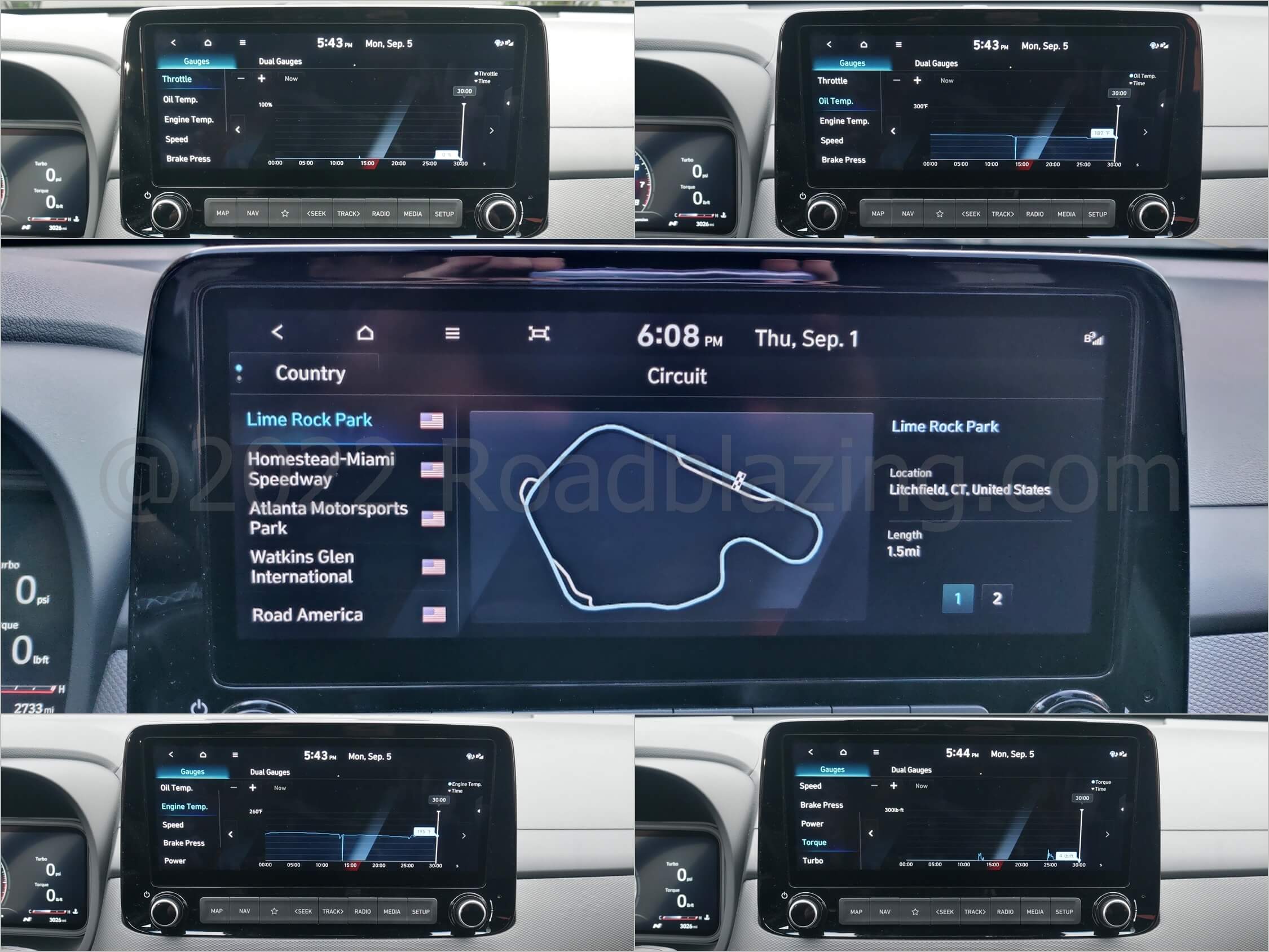 2022 Hyundai Kona DCT: sport data and North American road circuit maps