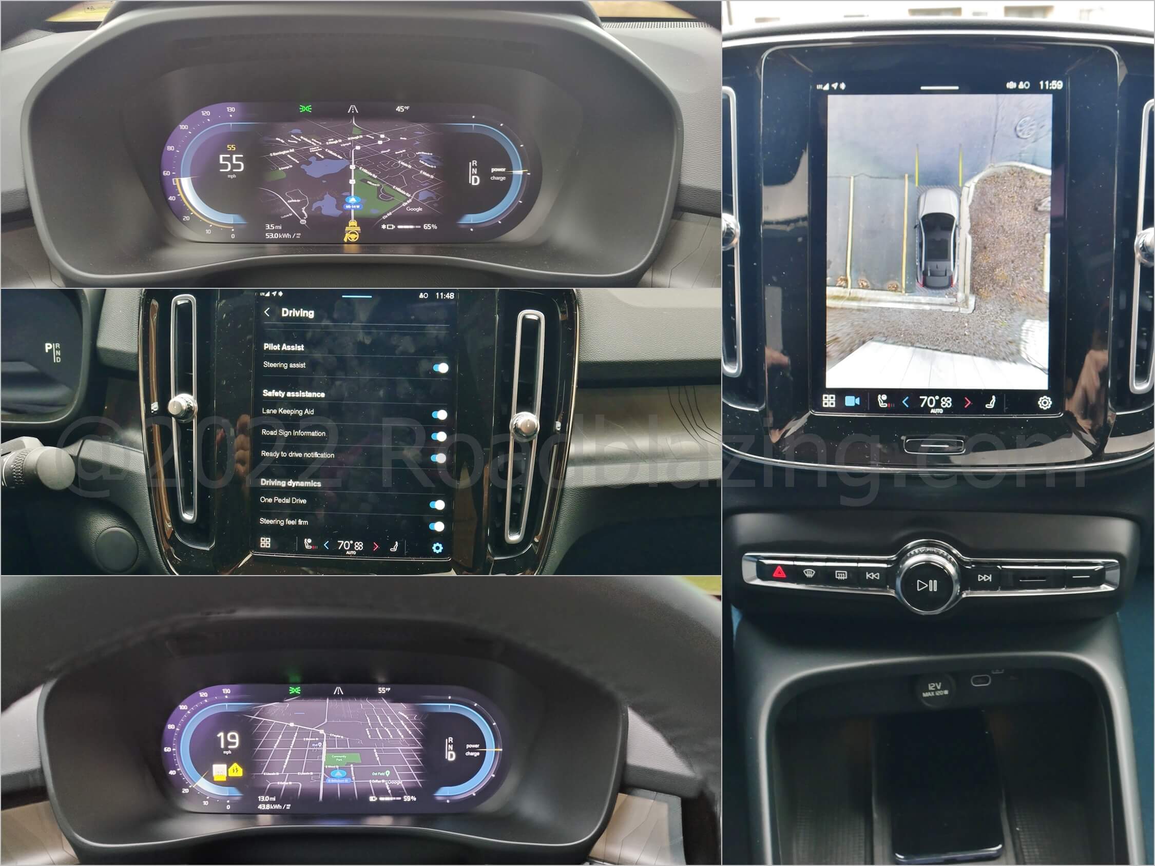 2022 Volvo C40 Recharge Twin Ultimate EV: available Pilot Assist 2.0 ADAS settings, & surround cameras