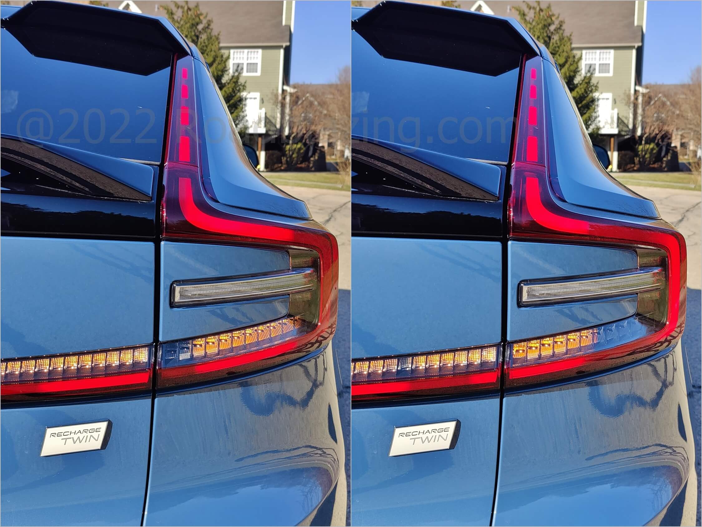 2022 Volvo C40 Recharge Twin Ultimate EV: sequential segmented LED taillamps w/ directionals