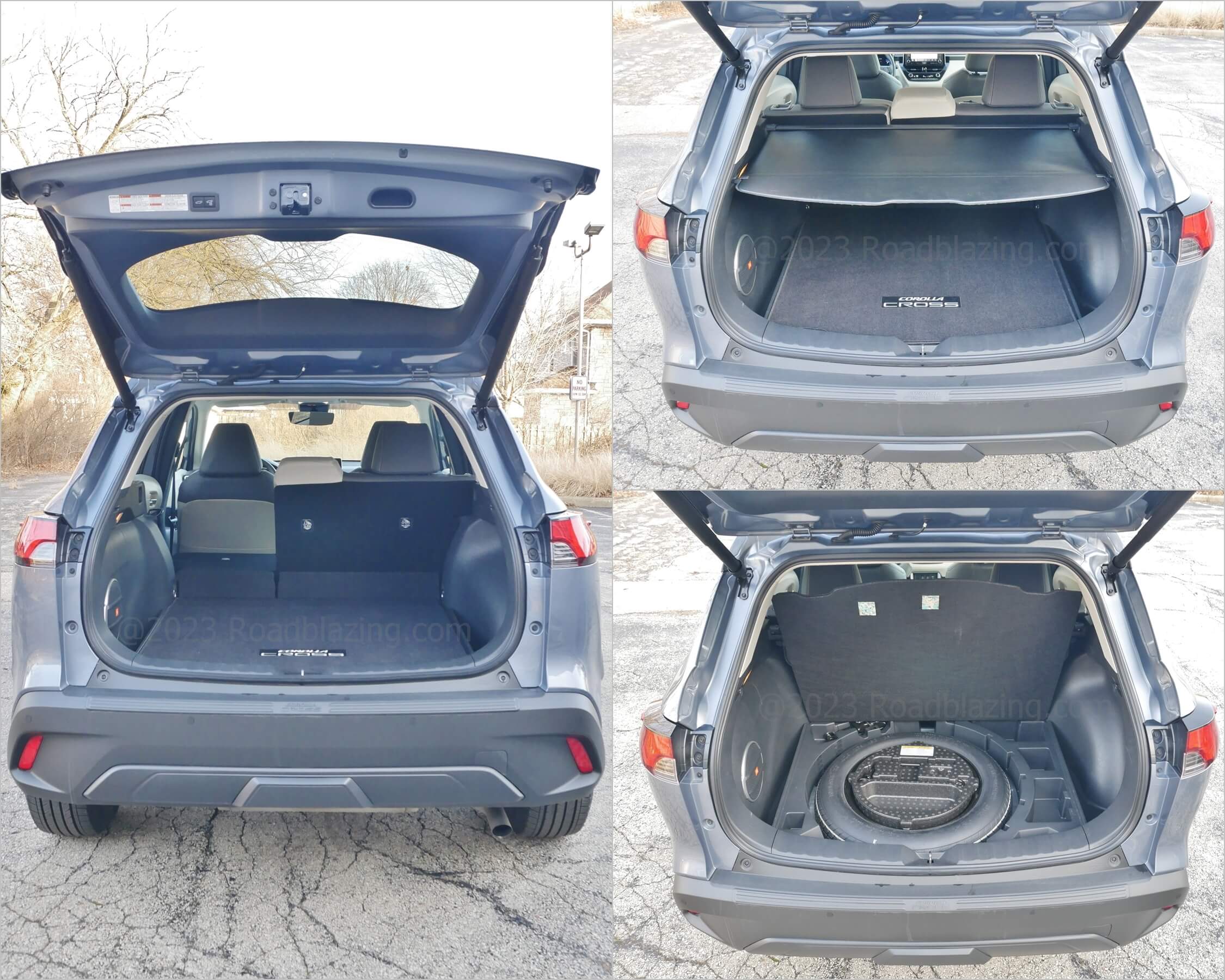 2022 Toyota Corolla Cross XLE AWD: low load floor, available power liftgate & privacy shade for cargo bay access