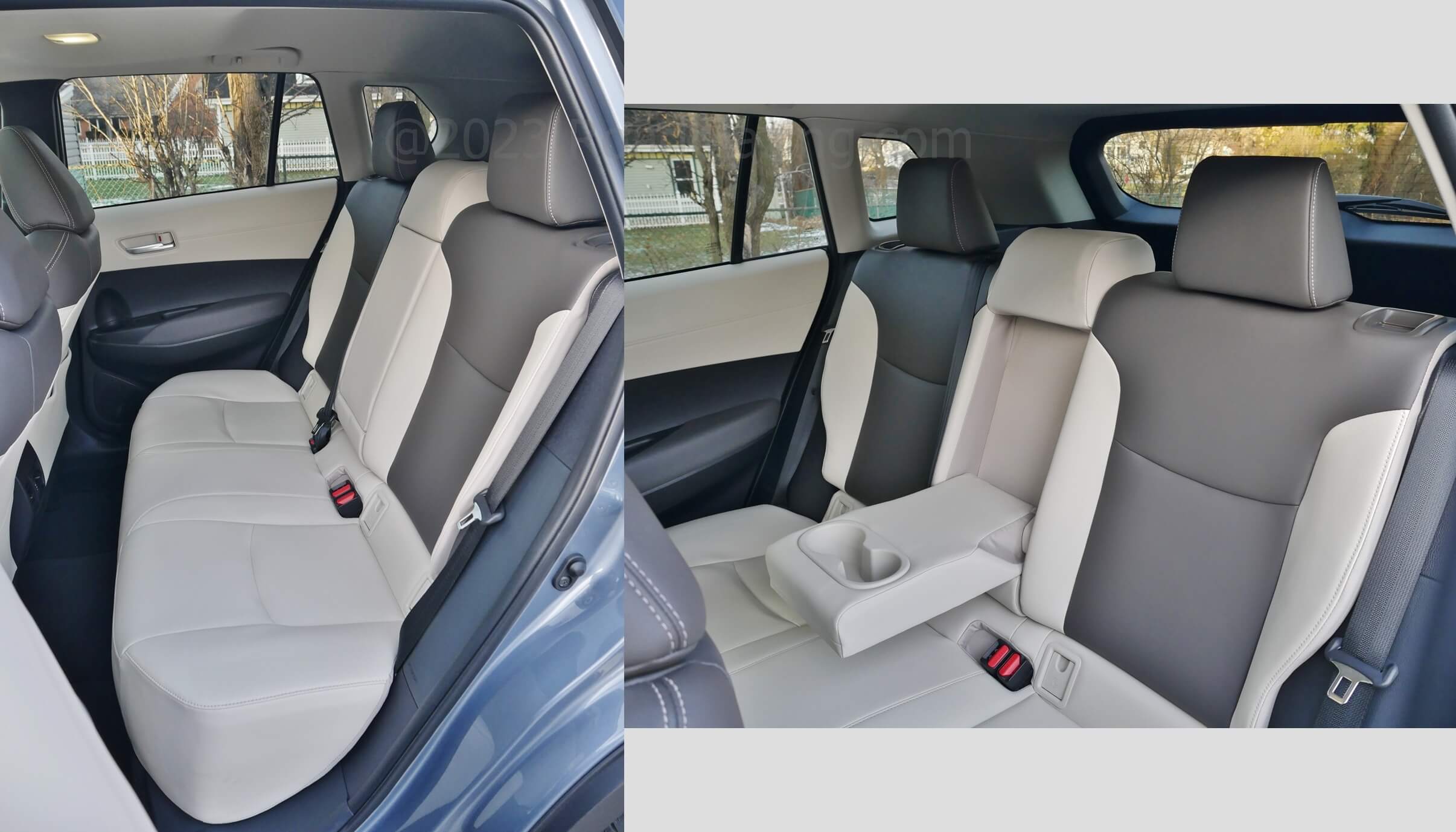 2022 Toyota Corolla Cross XLE AWD: acceptable head and knee room for average adult heights in 2nd Row