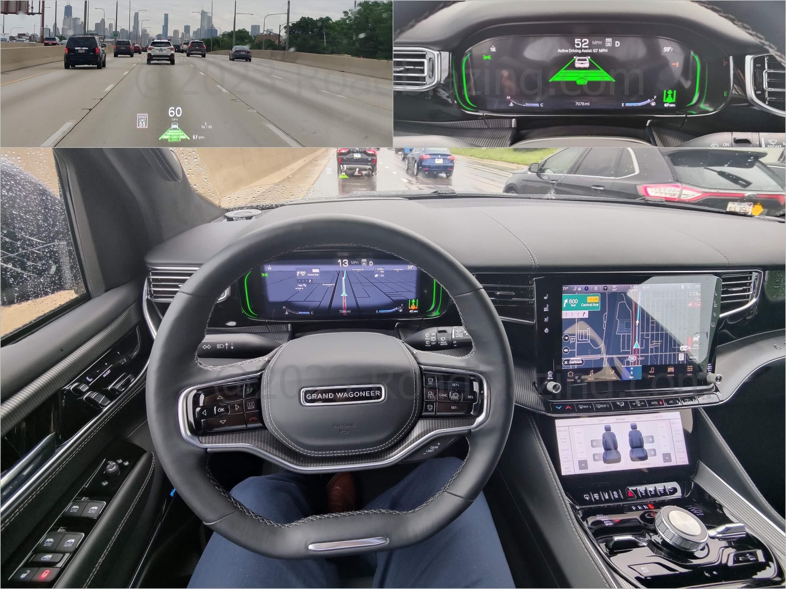 2022 Jeep Grand Wagoneer 6.4L Obsidian 4x4: ADAS systems on the road
