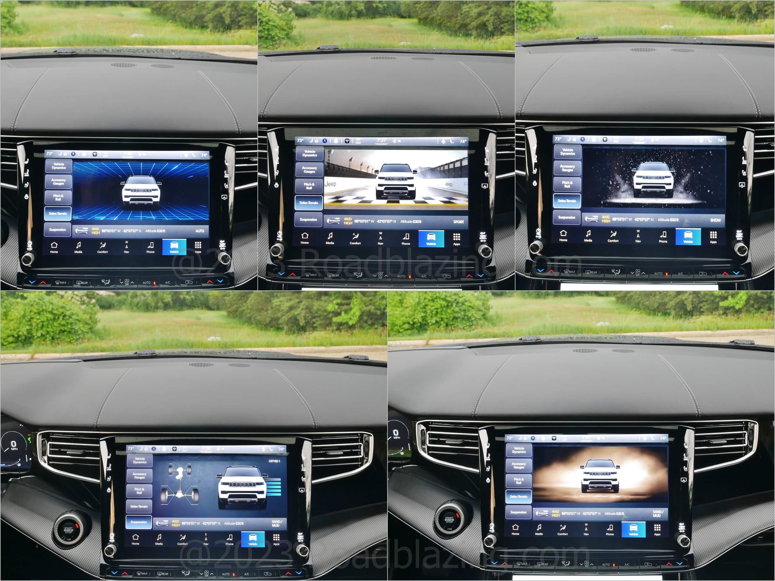 2022 Jeep Grand Wagoneer 6.4L Obsidian 4x4: 5 drive modes