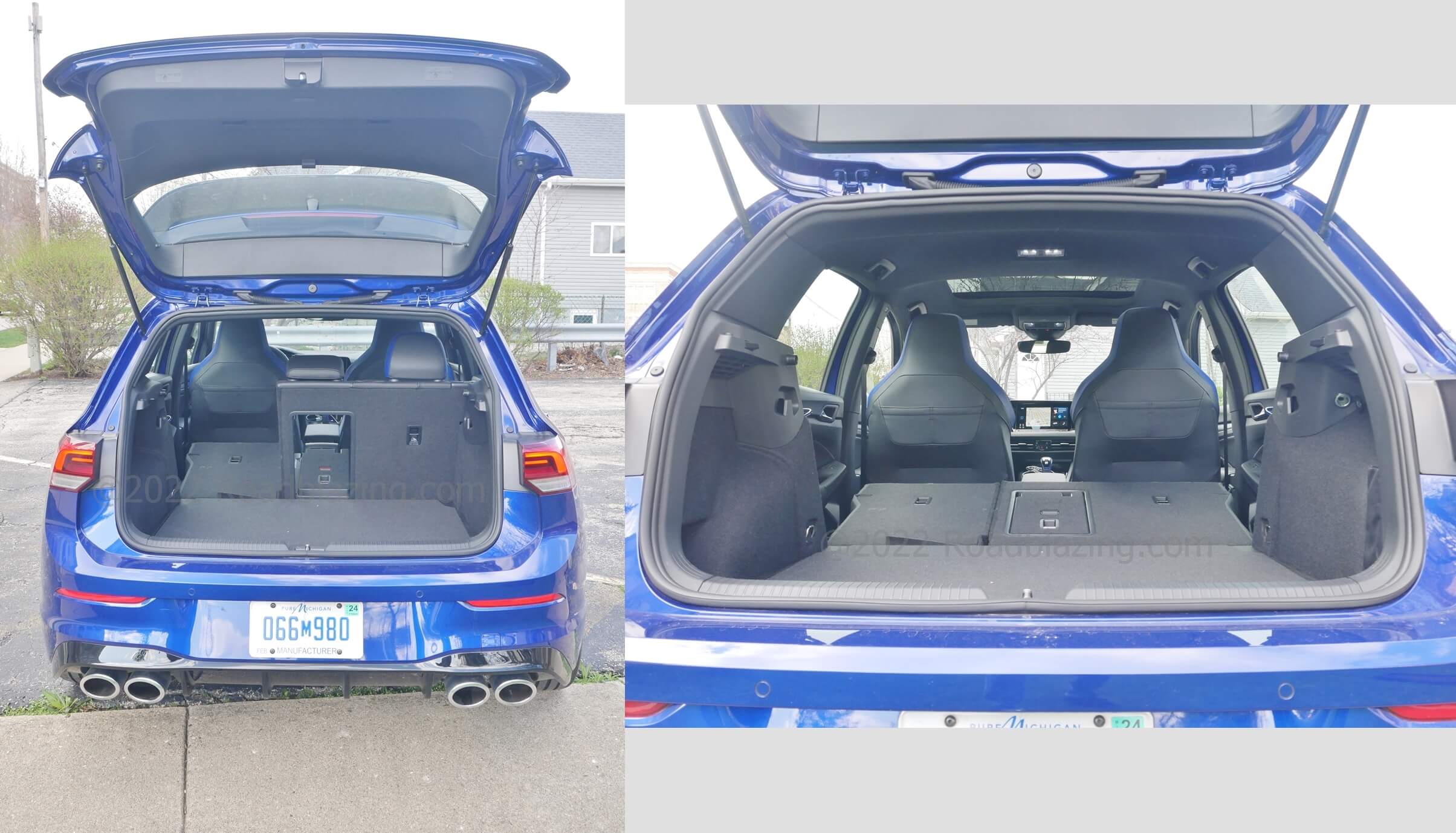 2022 Volkswagen Golf R: center cargo bay pass through supplements split folding 2nd Row seatbacks