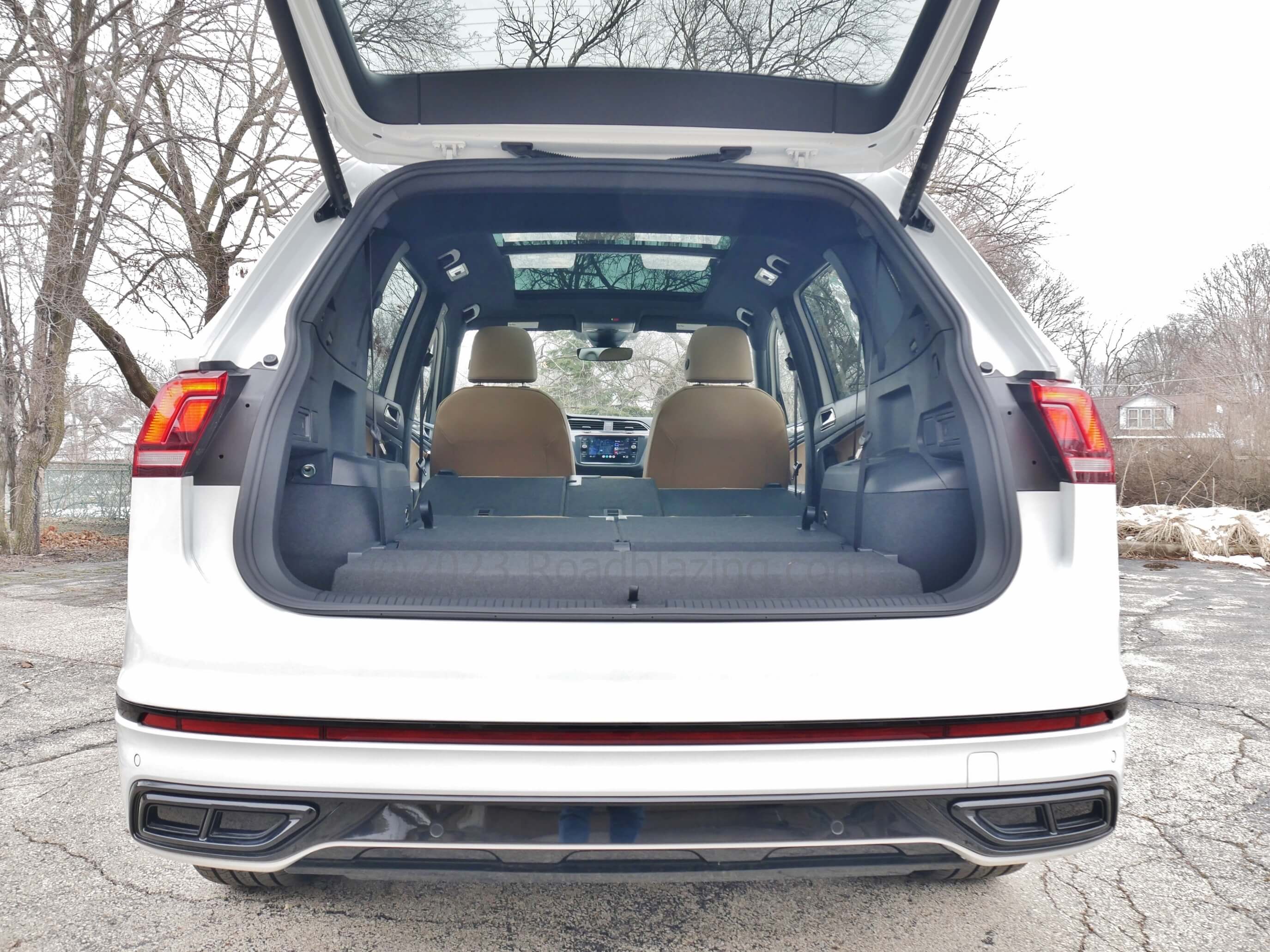 2023 Volkswagen Tiguan SE R-Line Black 3-Row: 65.3 maximum cu. ft. cargo space = 11% < Tiguan 2-Row
