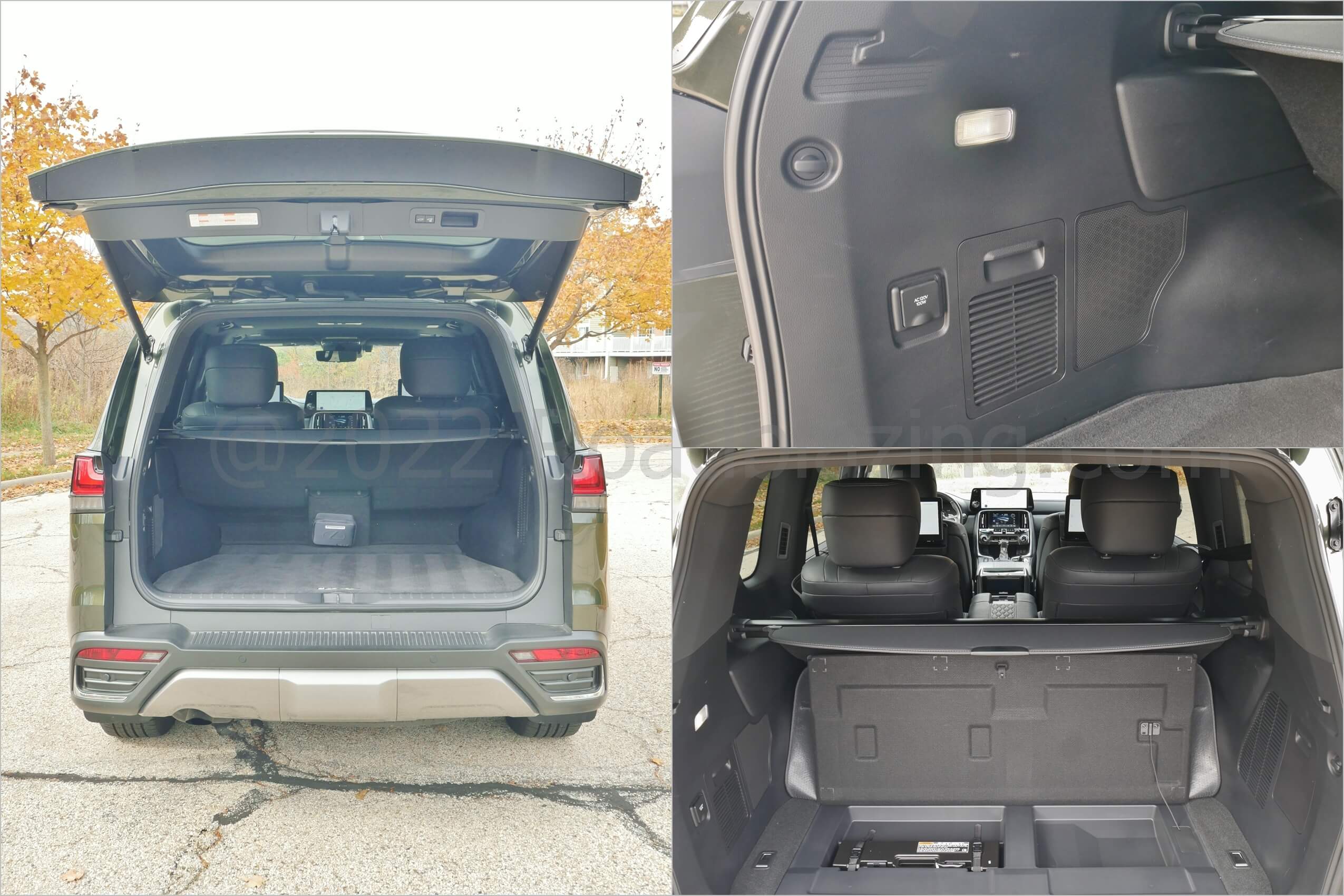 2022 Lexus LX 600 Ultra Luxury: fixed 2nd Row airline seat tub compromises cargo capacity
