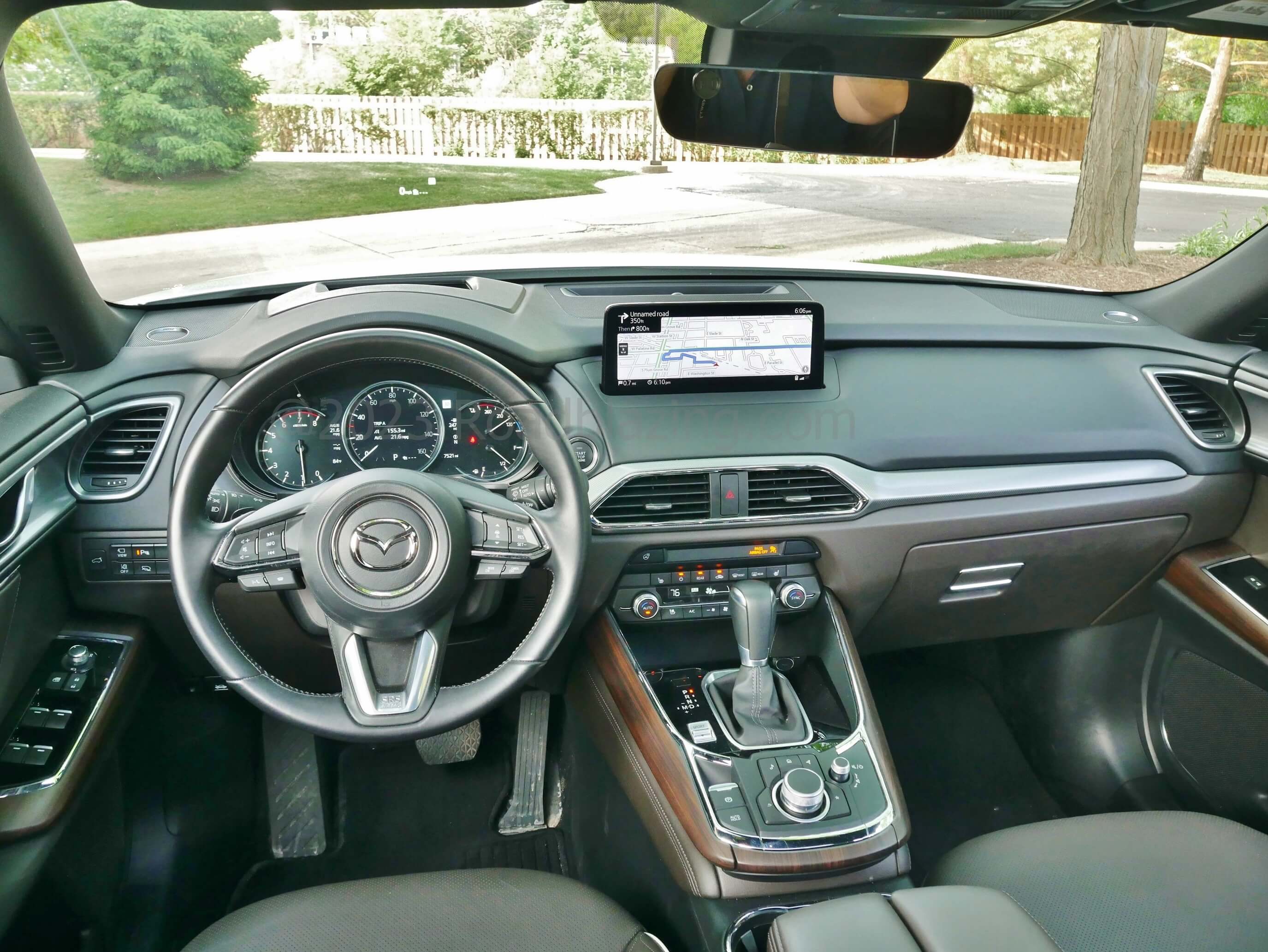 2023 Mazda CX-9 Signature AWD: exquisite genuine rosewood solids and turned aluminum accents