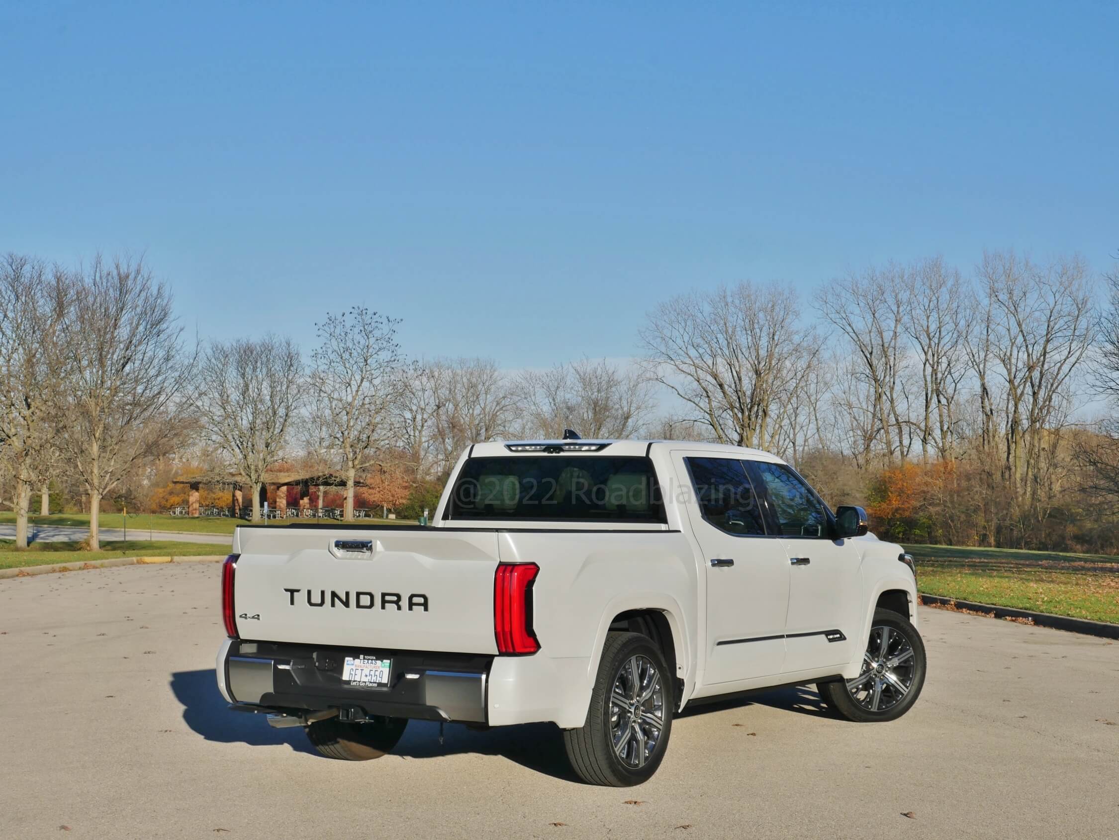 2022 Toyota Tundra CrewCab Capstone 4x4: chrome bling denotes the most decadent trimmed Tundra ever.