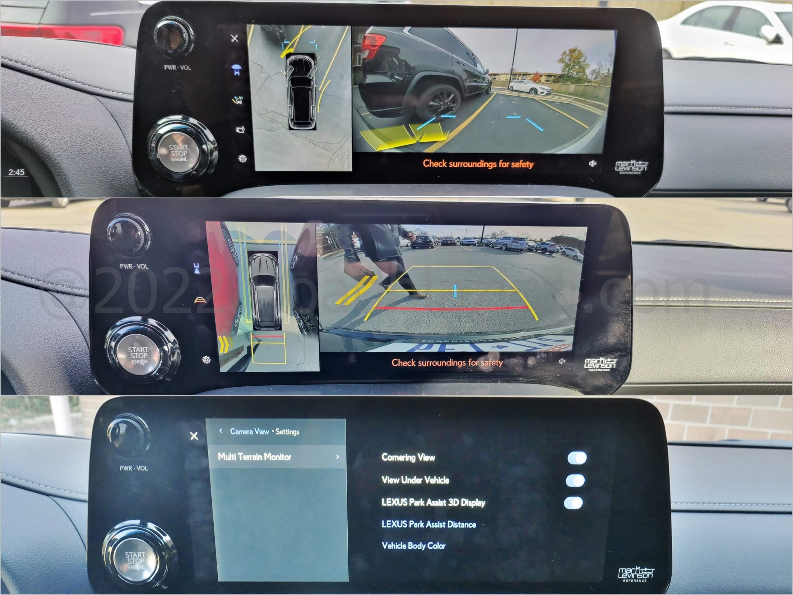 2022 Lexus LX 600 Ultra Luxury: Surround camera park warning assist and cross traffic braking