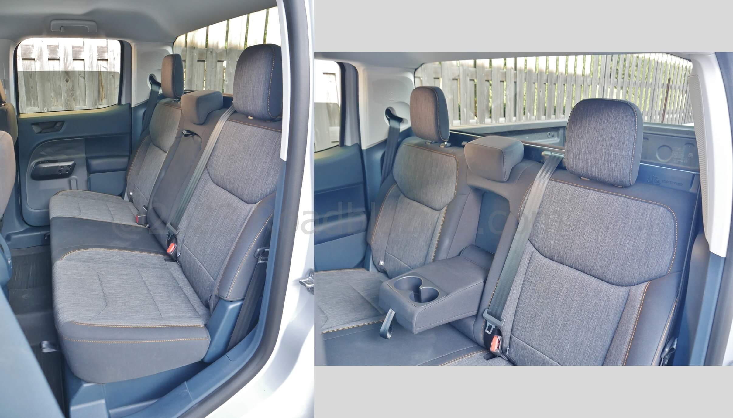 2023 Ford Maverick XLT Tremor AWD: Crew Cab Row 2 accommodations for up to 3