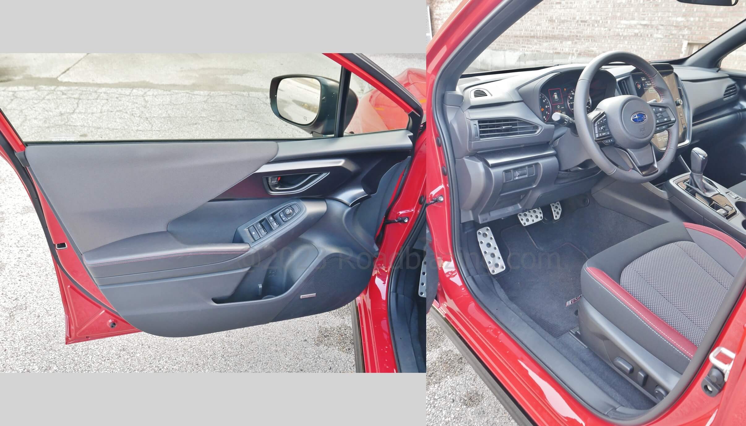 2023 Subaru Impreza RS: aluminum pedal covers in the driver's entry