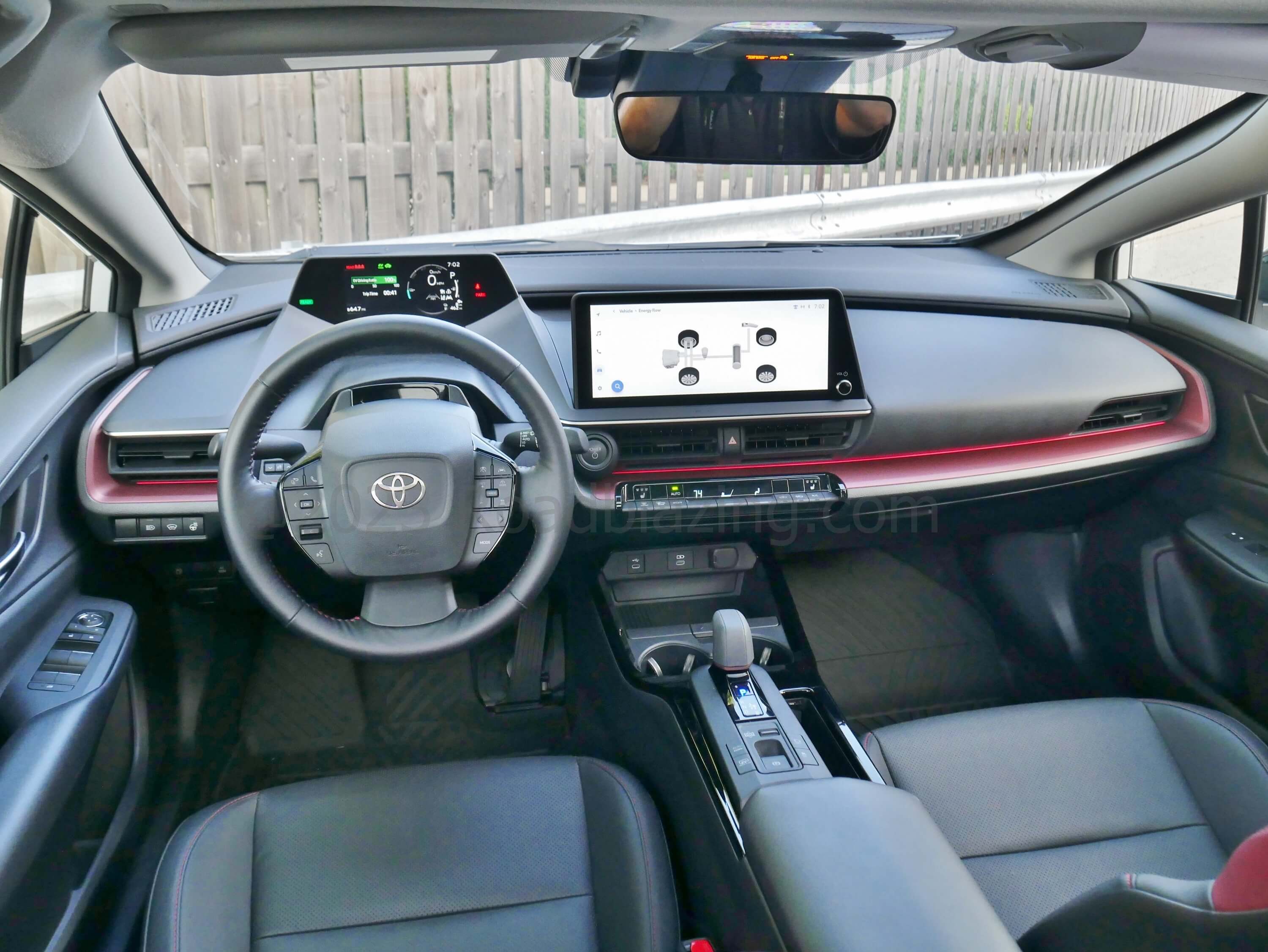 2023 Toyota Prius Prime XSE PHEV: gauges migrate to the driver position and a 12.3 touch infotainment display tops the dash