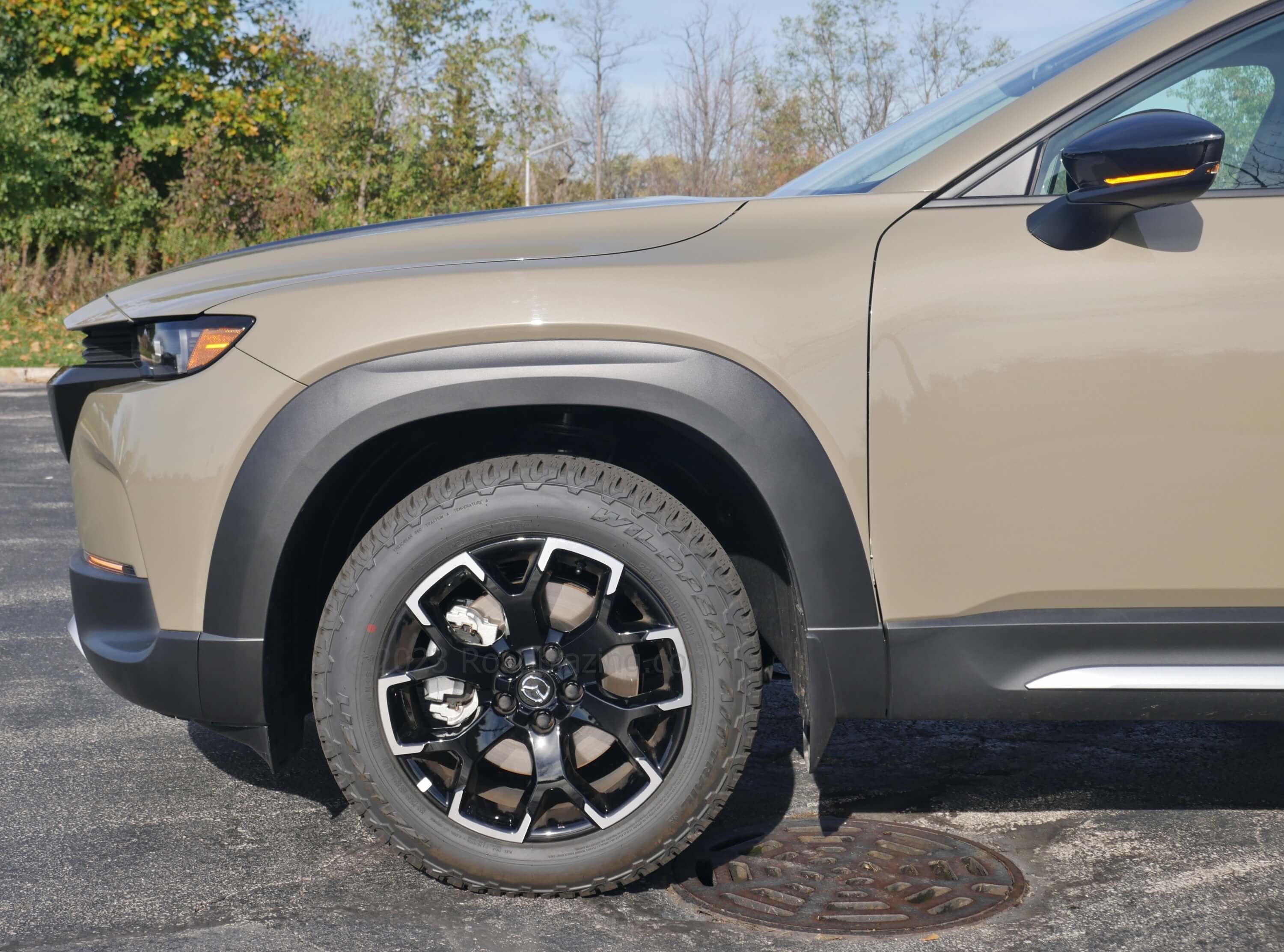 2024 Mazda CX-50 2.5T AWD Meridian: 18" wheels wrapped in trail rated Falken rubber