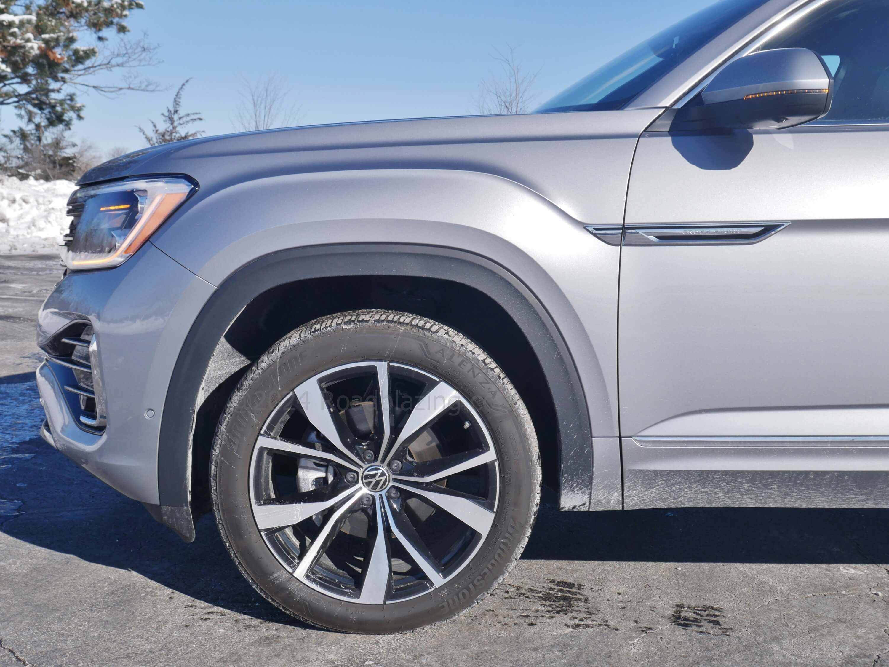 2024 Volkswagen Atlas Cross Sport 2.0T SEL R-Line 4Motion: Mammoth 21" wheels don't interfere with gliding Teutonic ride