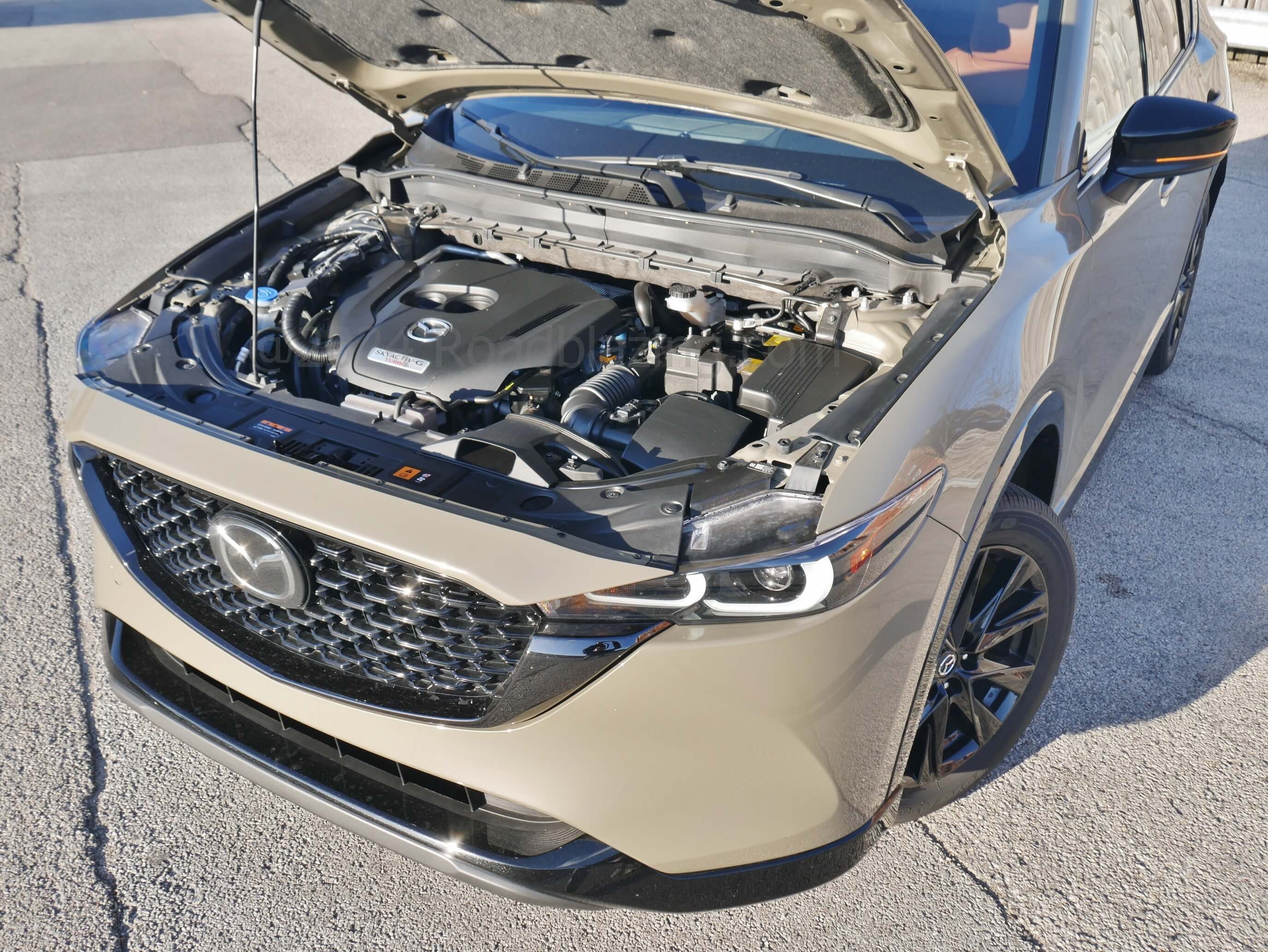 2024 Mazda CX-5 2.5T Carbon Turbo AWD: 256 turbo four horses, 6 speed automatic, AWD, 24 MPG