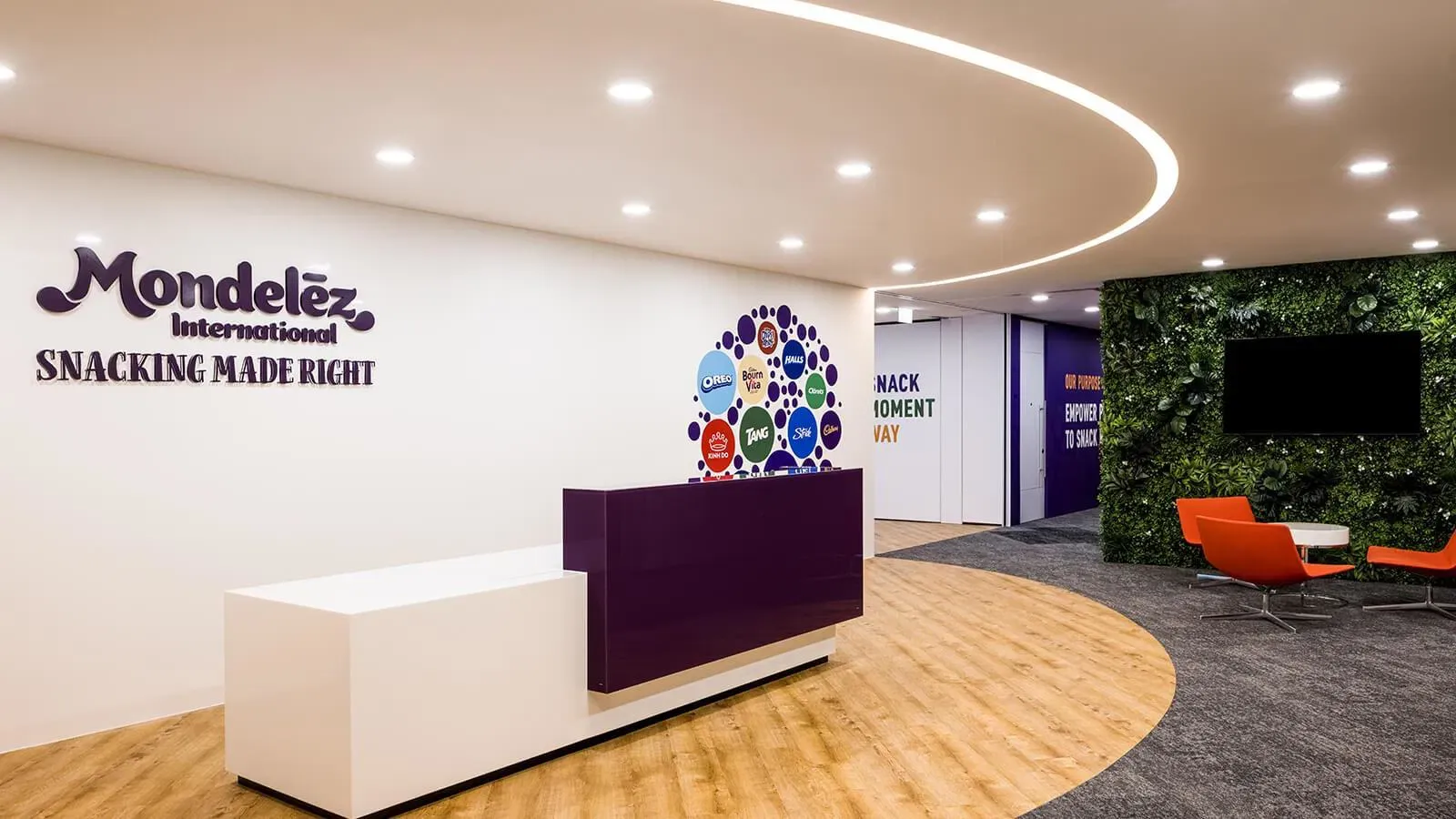 Image shows inside Mondelēz International HQ