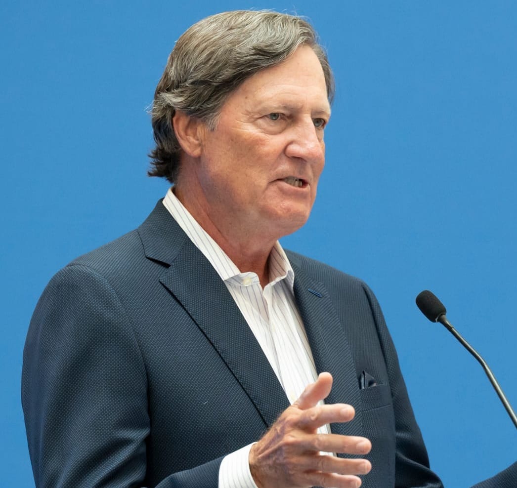 Image shows John Downs, President & CEO, NCA, addressing Capitol Hill