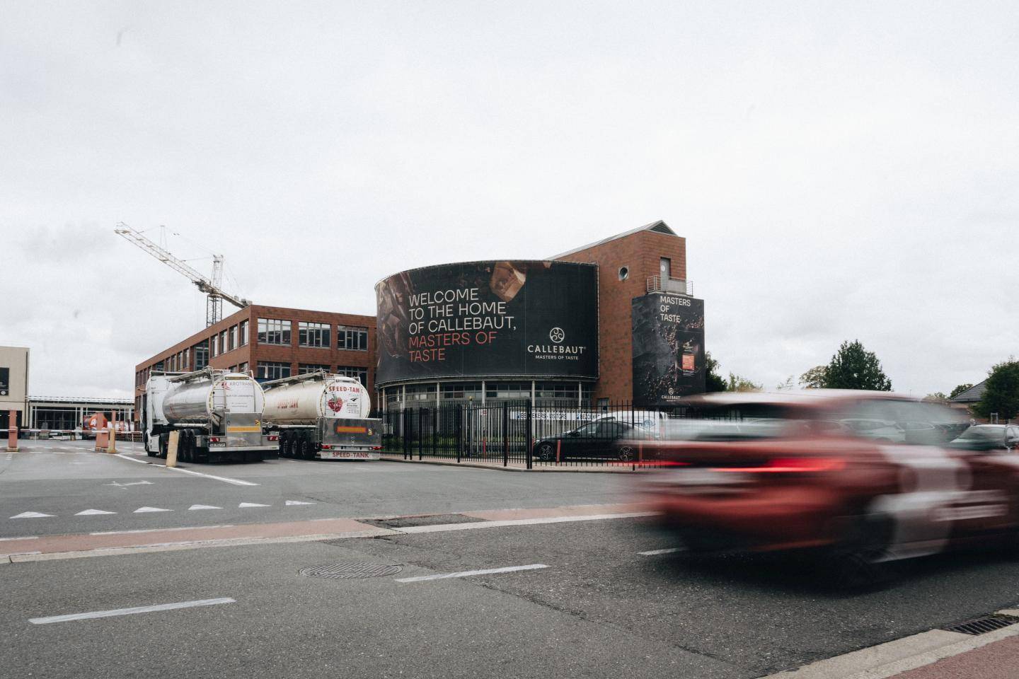 Image shows Barry Callebaut's chocolate factory in Belgium