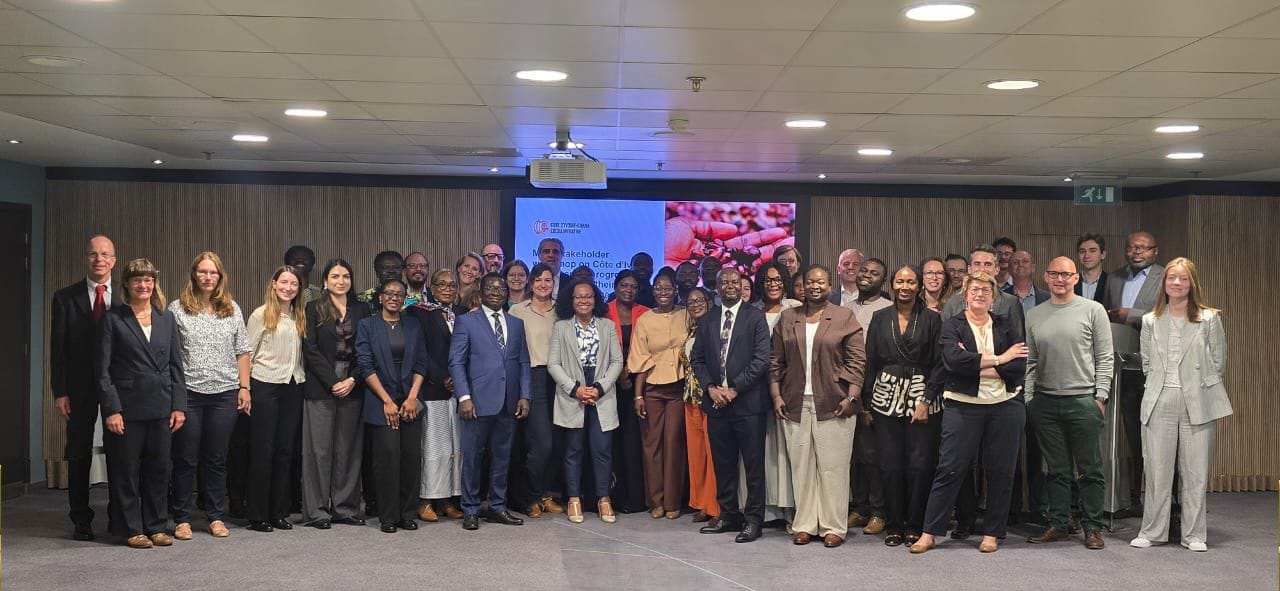 Image shows representatives from the regulatory bodies, Le Conseil du Café-Cacao (CCC) and the Ghana Cocoa Board (COCOBOD), participated in the Stakeholder Engagement Workshop on the  ARS-1000 held in Brussels earlier this year