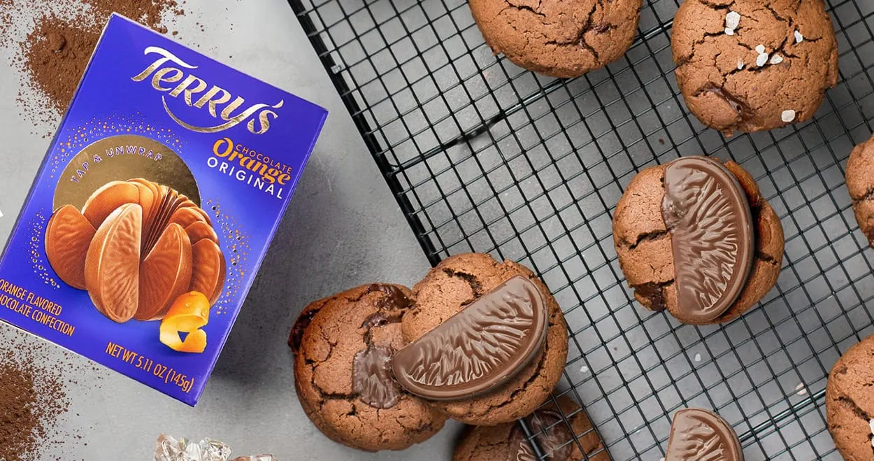 Image shows a Terry's Chocolate Orange in a box used for baking.