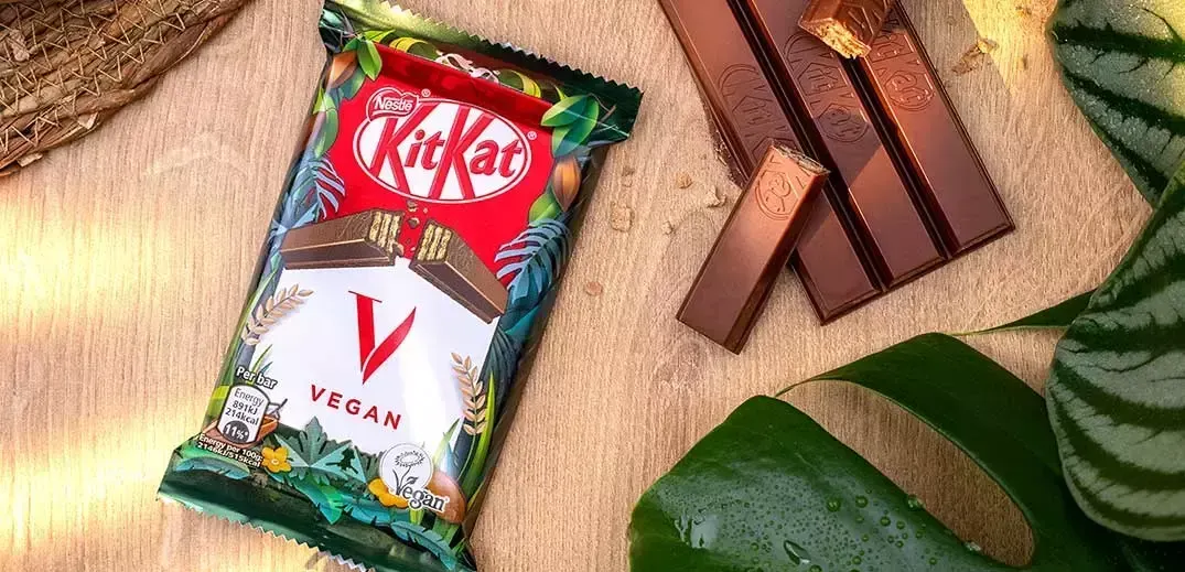 Image shows Nestlé's KitKat Vegan bar, which has now been discointinued.