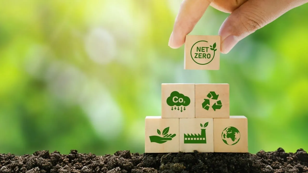 Image shows an illustration of green building blocks for COP 30.