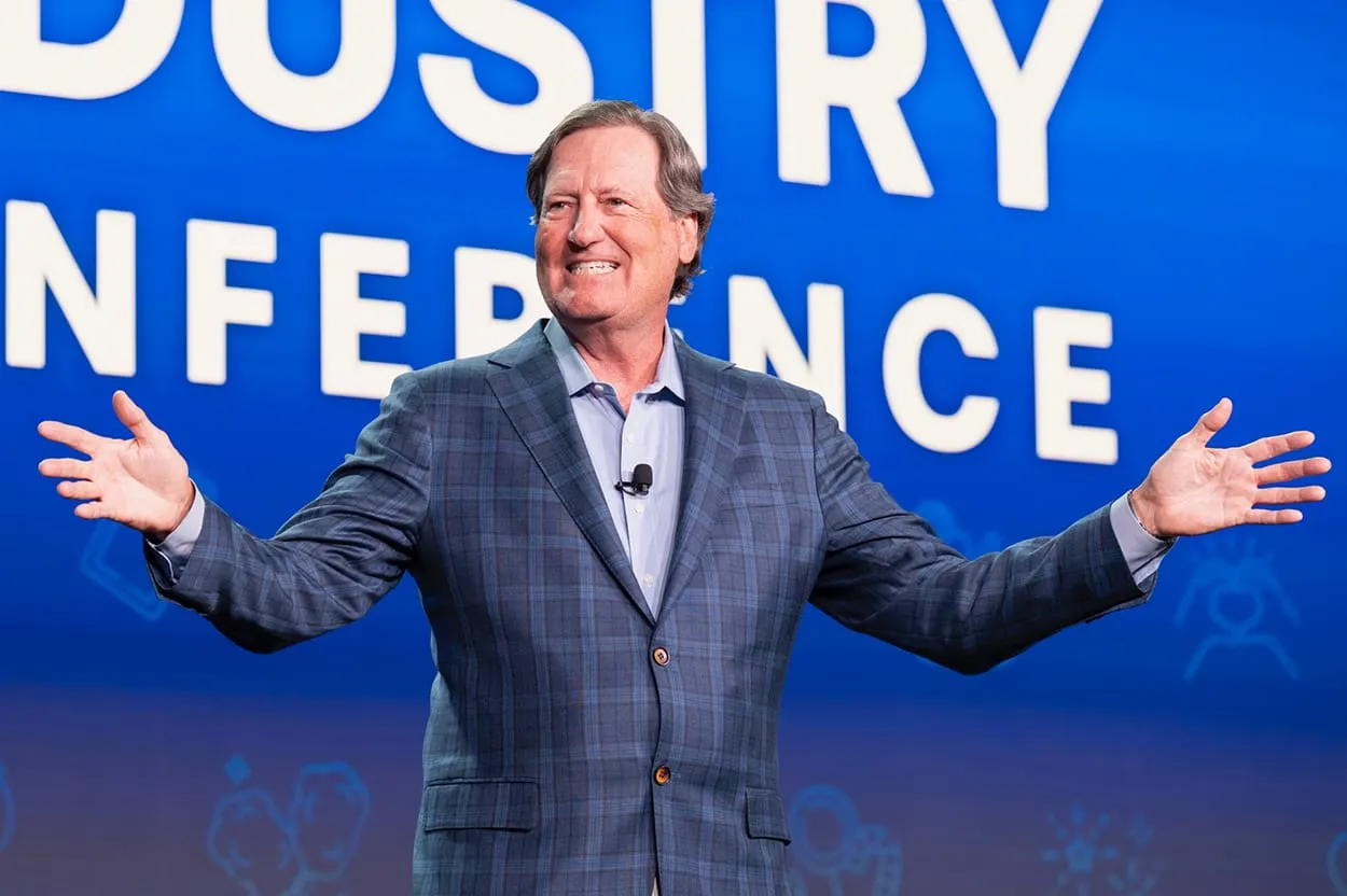 Image shows NCA President and CEO John Downs addressing  delegates at the State of the Industry Conference. Image: NCA