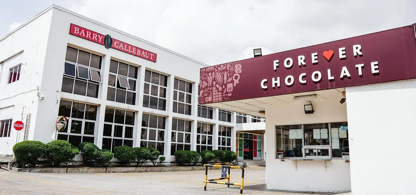 Image shows Barry Callebaut's chocolate and cocoa factory in Port Klang, Malaysia