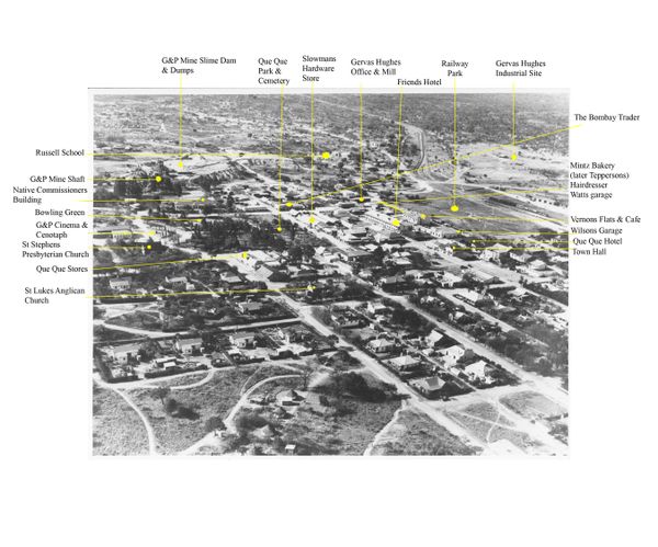 Aerial Map of Que Que 1940