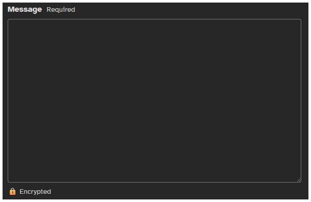 Screenshot of an empty message box.