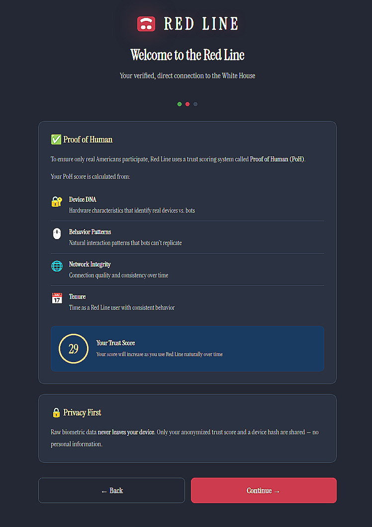 Screenshot of welcome page two