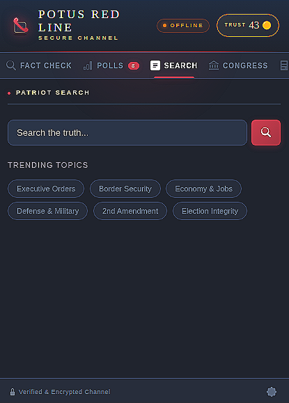 Screenshot of Patriot Search tab
