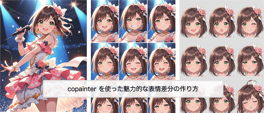 AIで表情差分を簡単生成！copainterのAIアシスタントでキャラクターデザインを効率化