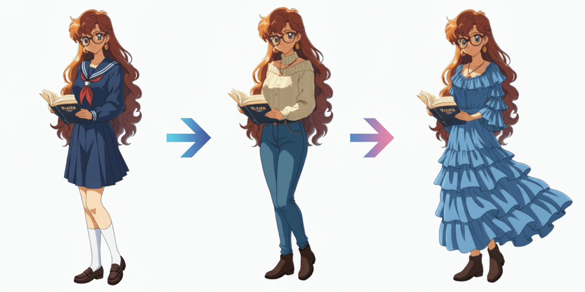 AIアシスタントで服装チェンジ！copainter でキャラクターの服装を一瞬で変える方法