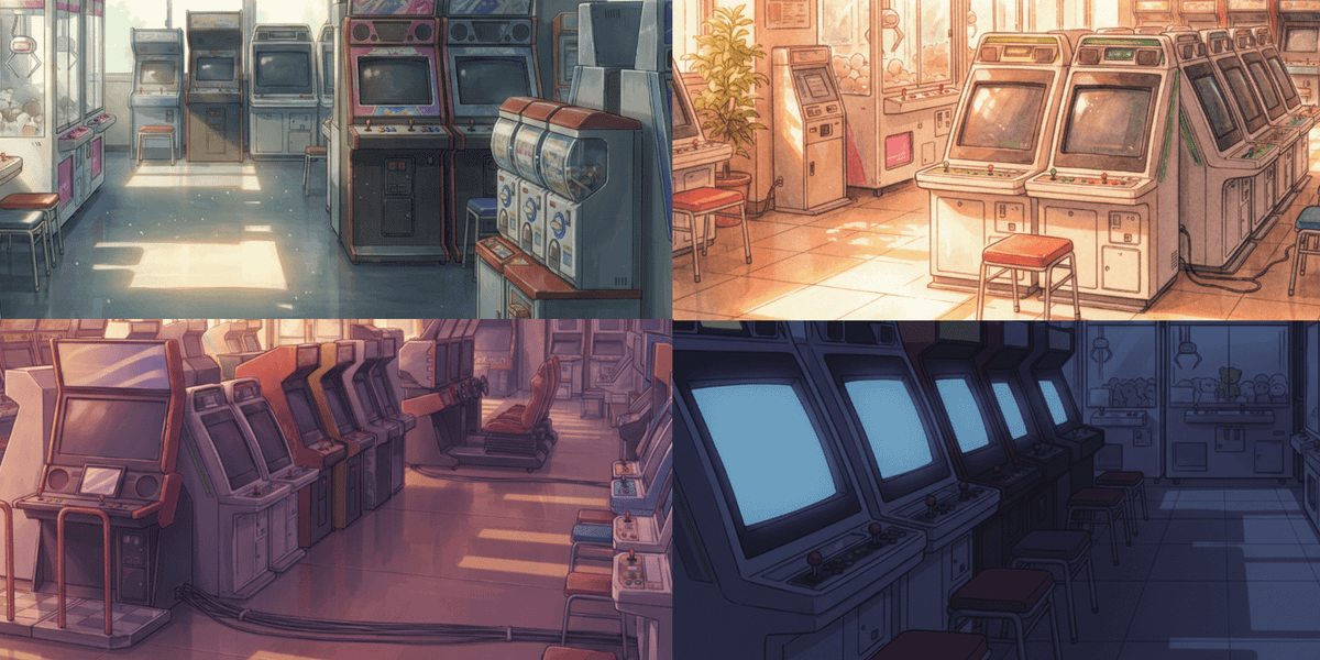 【無料配布】ゲームセンターの背景イラスト/横長— copainter ユーザーは商用可・無償で利用可