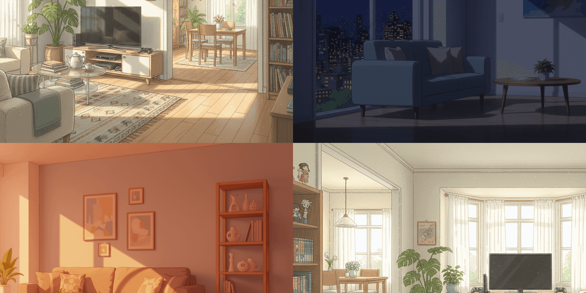 【無料配布】リビングの背景イラスト/横長— copainter ユーザーは商用可・無償で利用可