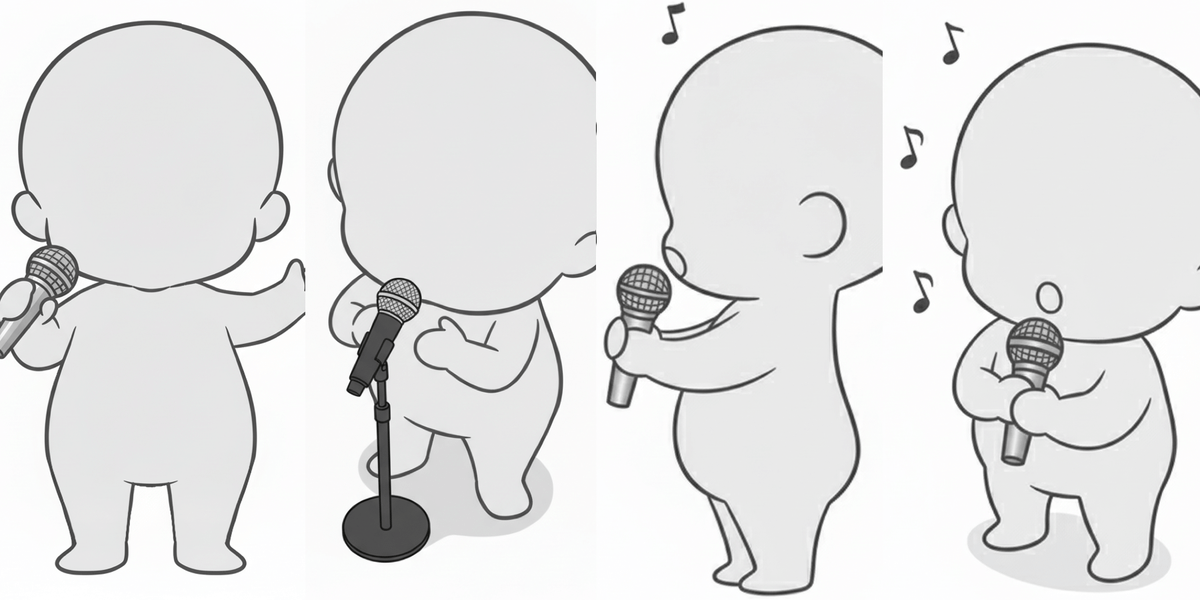 [Free Download] Child Singing Pose Pack — Free to Use (Commercial OK) for copainter Users