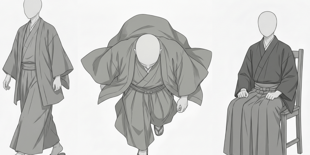 [Free] Kimono Male Poses Collection — Free Commercial Use for copainter Users