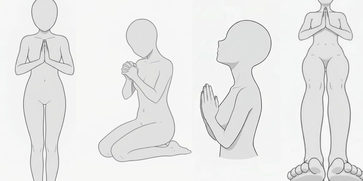 [Free Download] Praying Female Pose Pack — Commercial Use Allowed (Free) for copainter Users