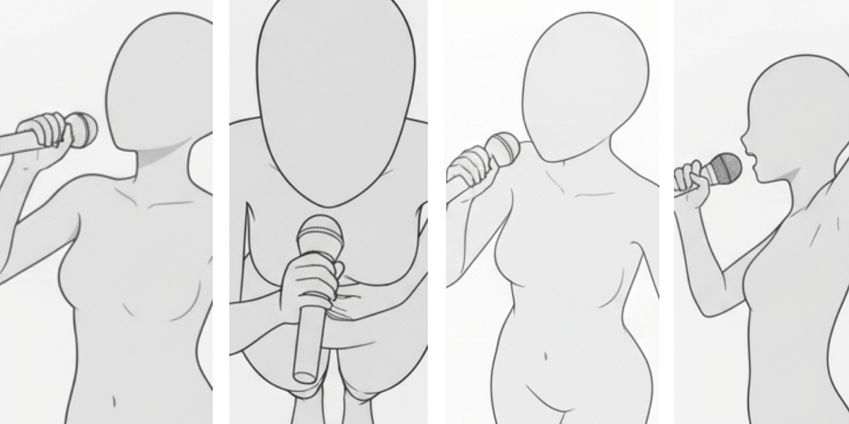 [Free Download] Pose Pack: Women Singing — Free for copainter users, commercial use permitted.