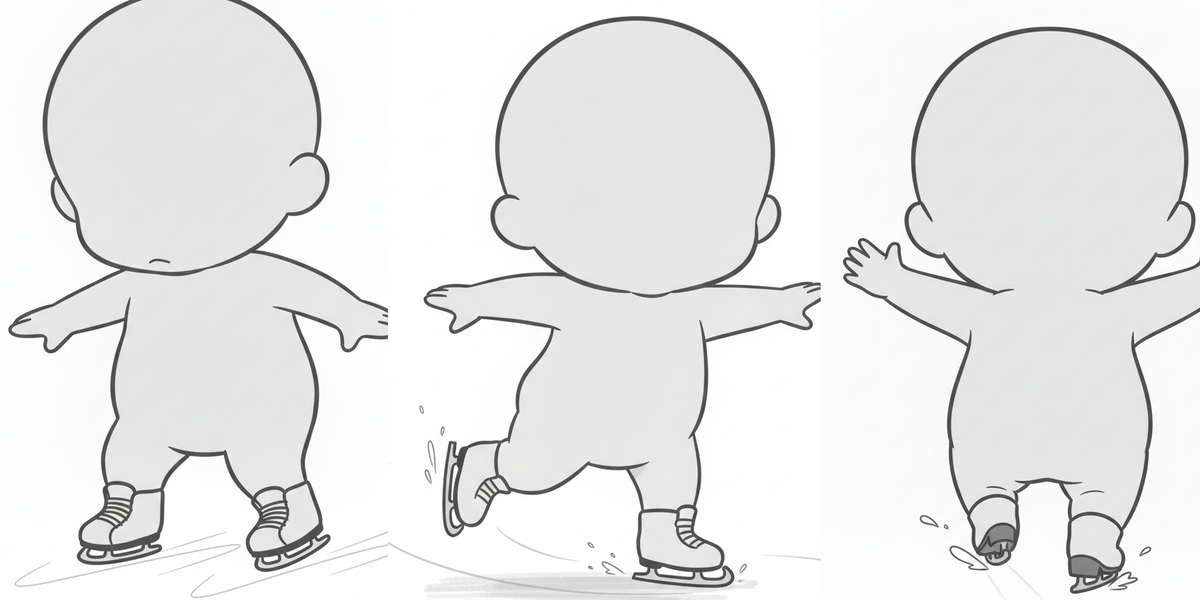 【Free Download】Pose Reference Pack: Kids Skating — Copainter Users: Free to Use, Commercial Use Allowed