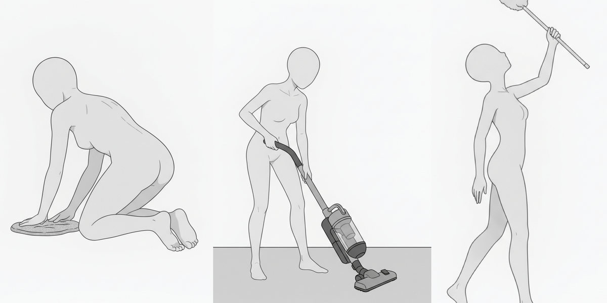 【Free Download】Pose Reference Pack: Women Cleaning — Copainter Users: Free to Use, Commercial Use Allowed